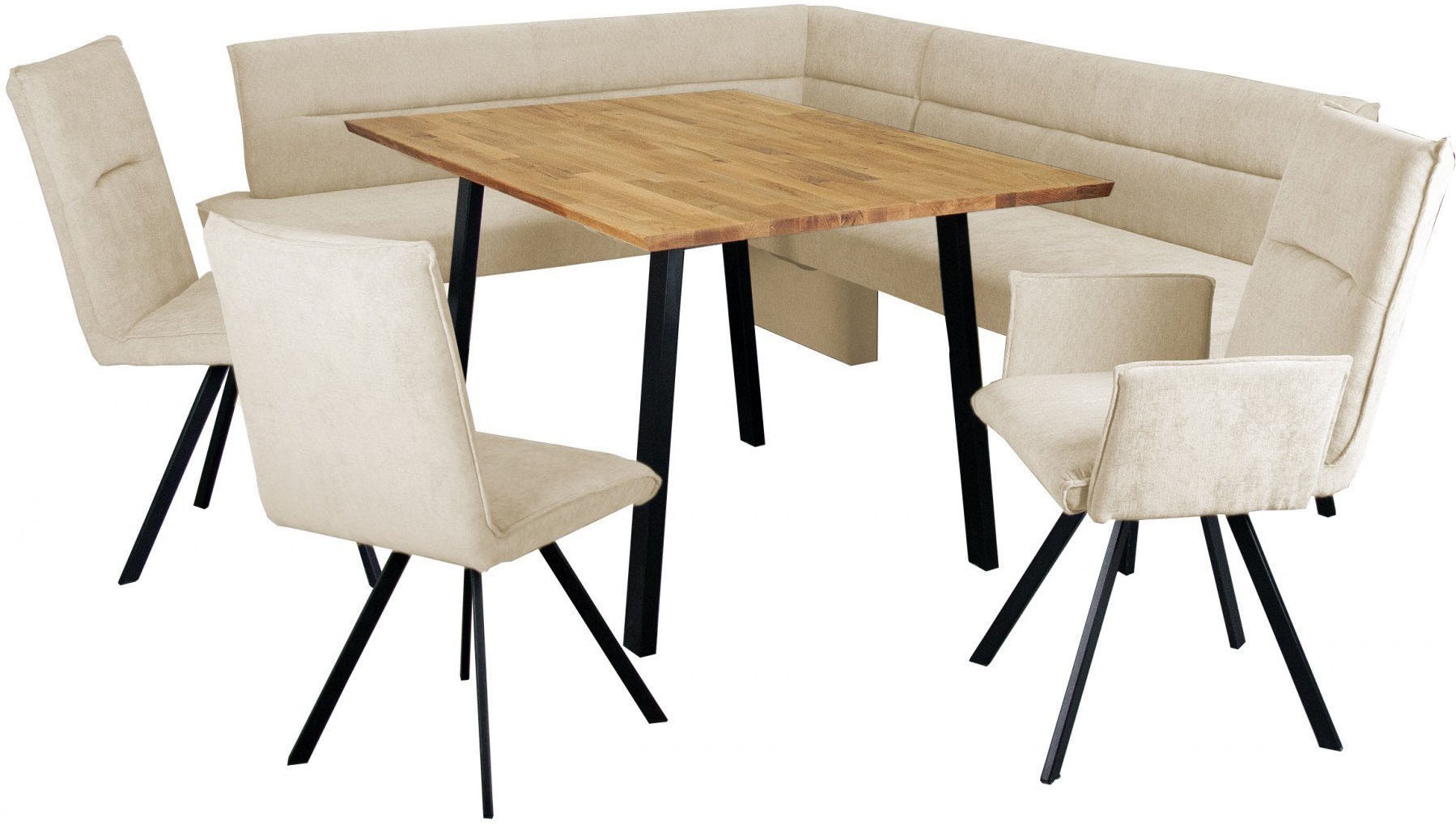 Home affaire 4-Fussstuhl »Sava«, (Set), 2 St., Chenille, Metallgestell