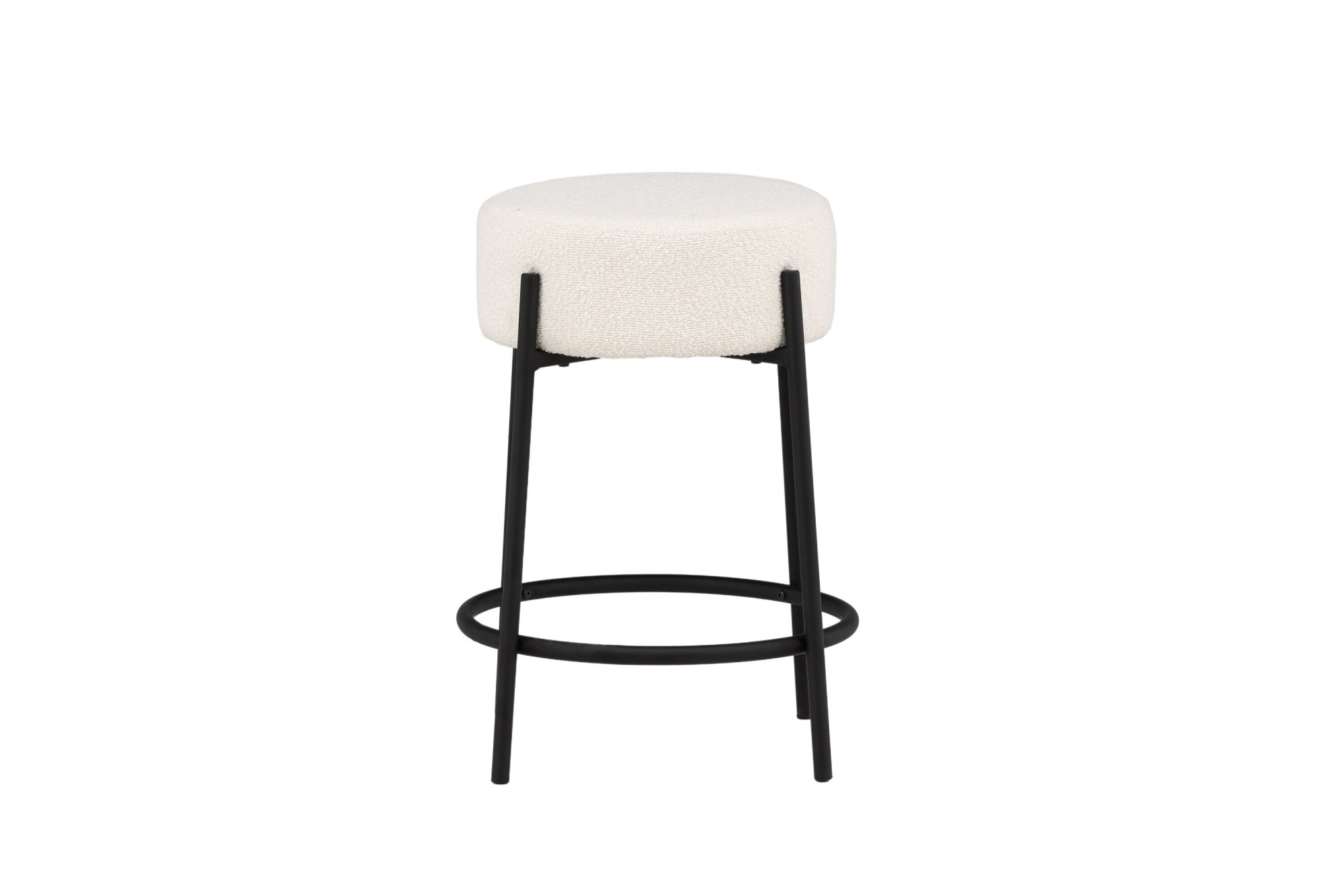 Venture Home Tabouret de bar »Tucson, Barhocker in Bouclé, niedrige Sitzfläche, belastbar bis 150 kg« Tabouret de bar, revêtement bouclé, pieds en acier, repose-pieds, moderne
