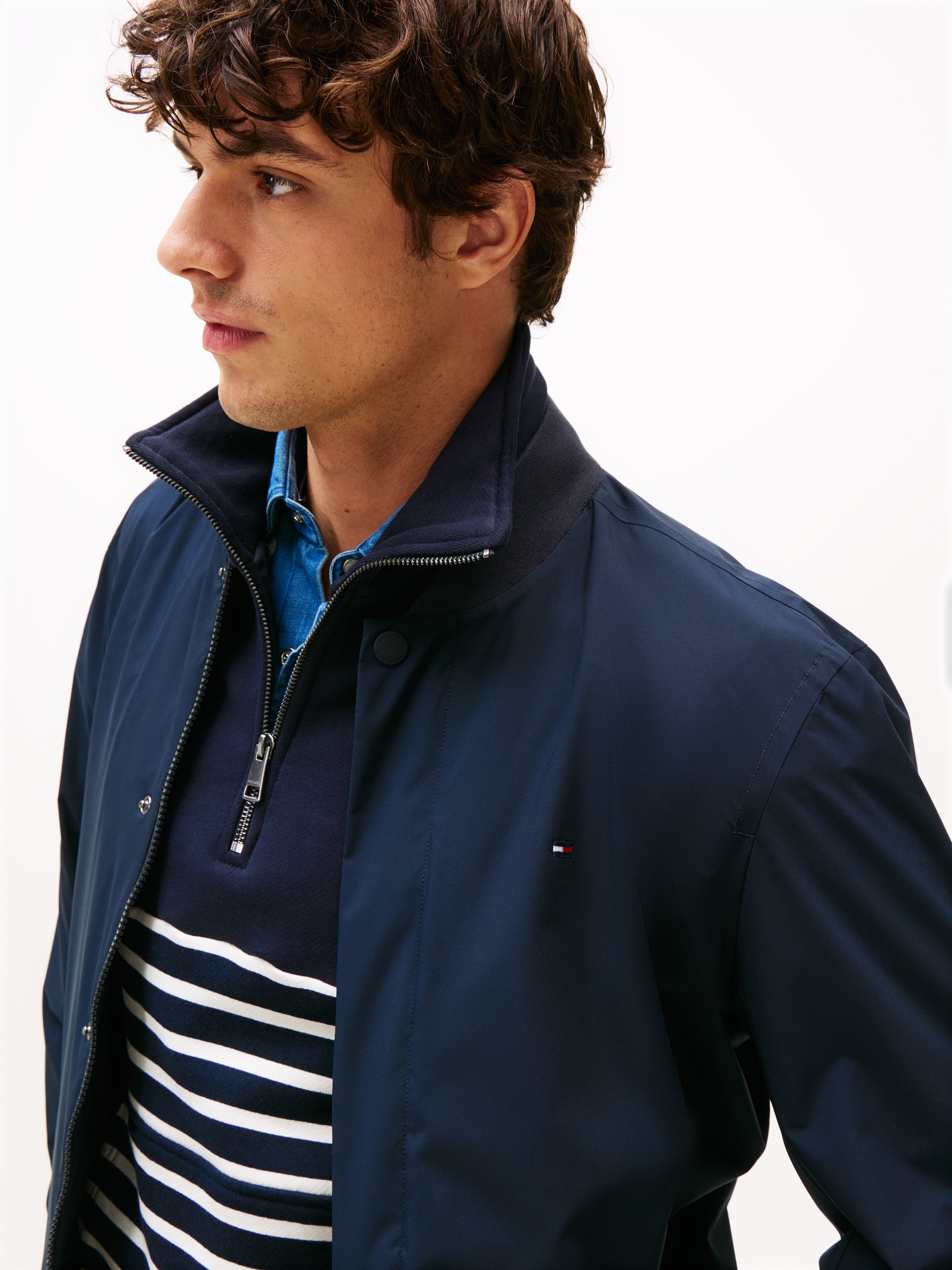 Tommy Hilfiger Bomberjacke »TECH LIGHTWEIGHT« mit Kapuze Regular fit mit Stehkragen
