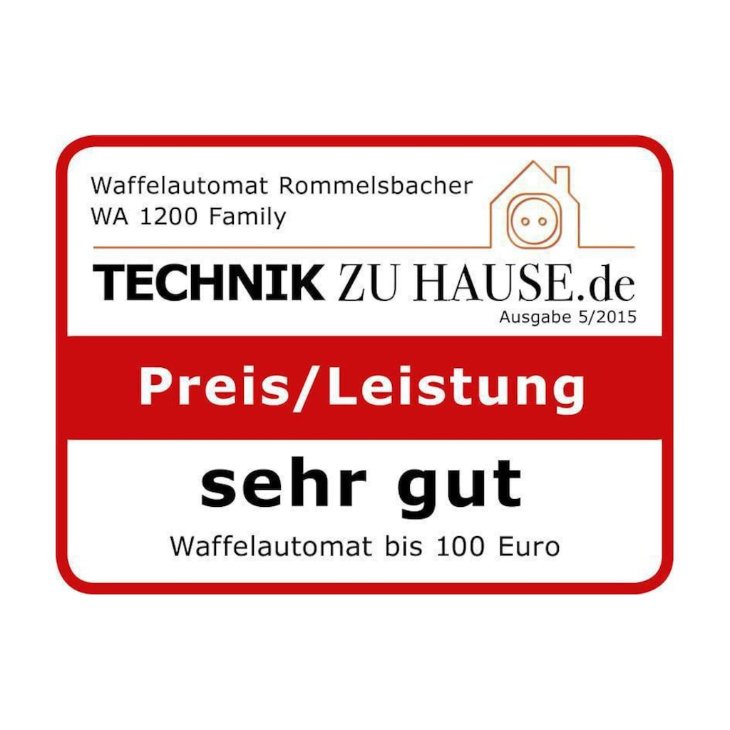 Rommelsbacher Waffeleisen »20,WA 1200«, 1200 W