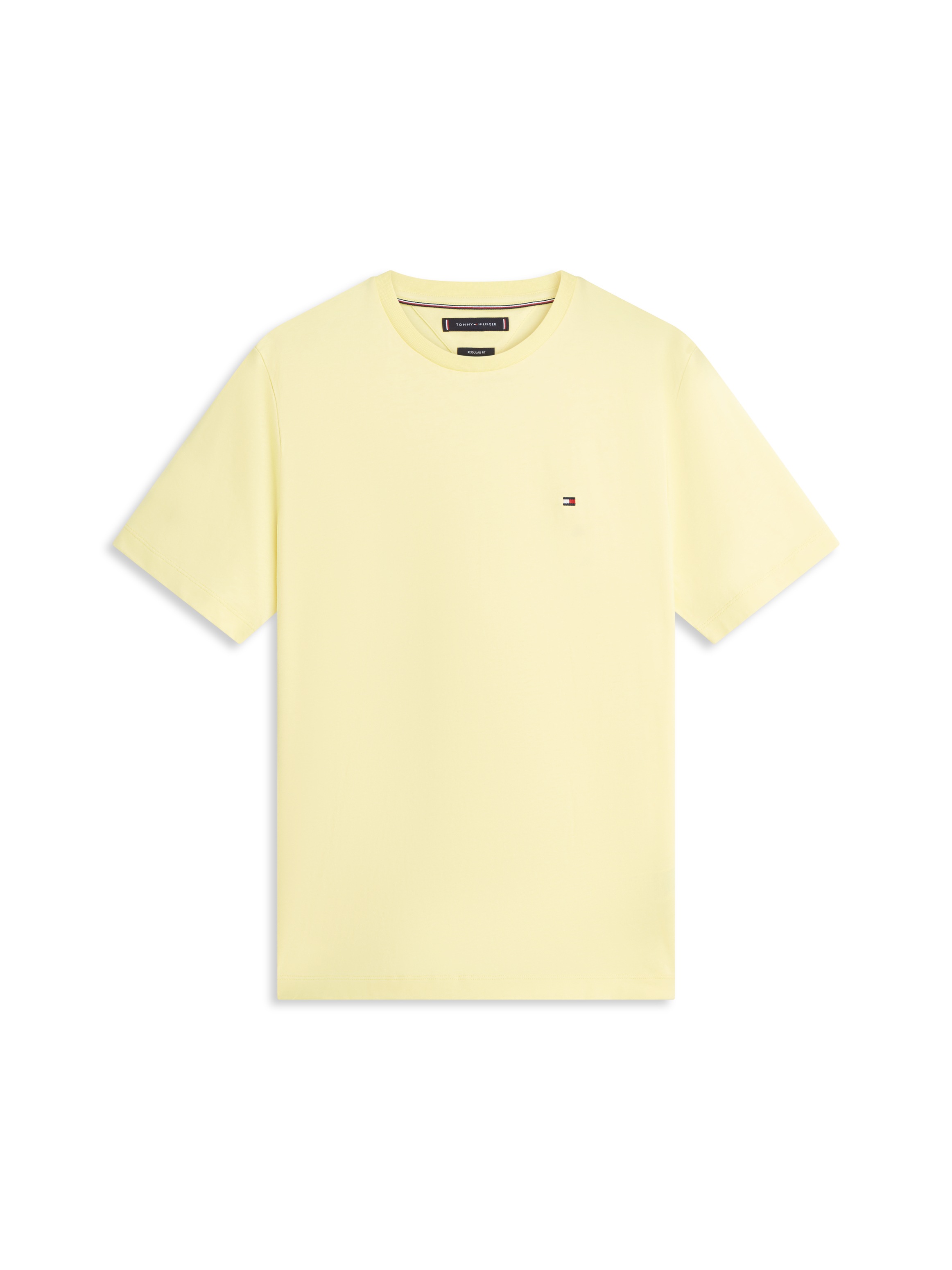 Tommy Hilfiger T-shirt »ESSENTIAL REGULAR FIT SOLID  mit Stickerei« unifarben, casual, Baumwolle, Rundhals