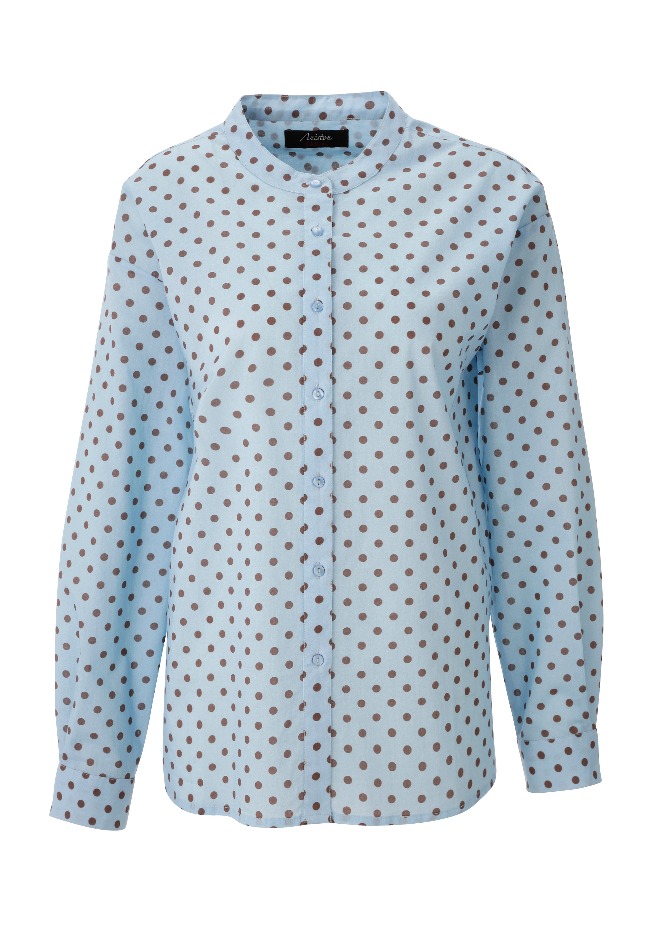 Aniston CASUAL Langarmbluse allover mit kleinen Punkten bedruckt - NEUE KOLLEKTION