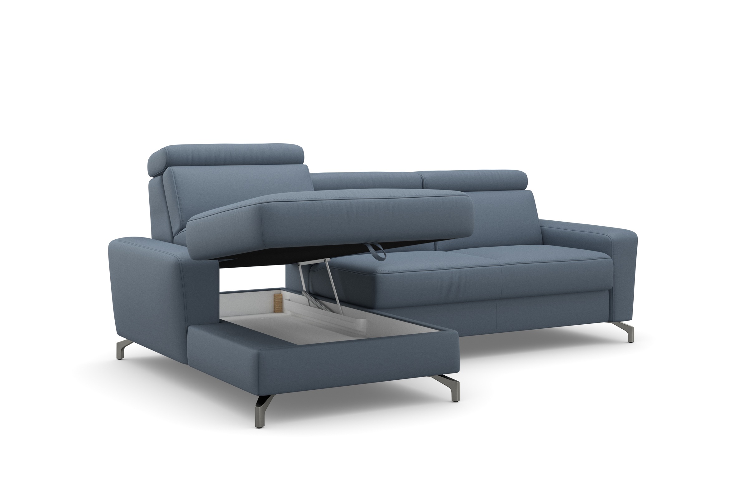 sit&more Ecksofa »Scarlett L-Form«, inklusive Kopfteilverstellung, wahlweise mit Bettfunktion, Bettkasten