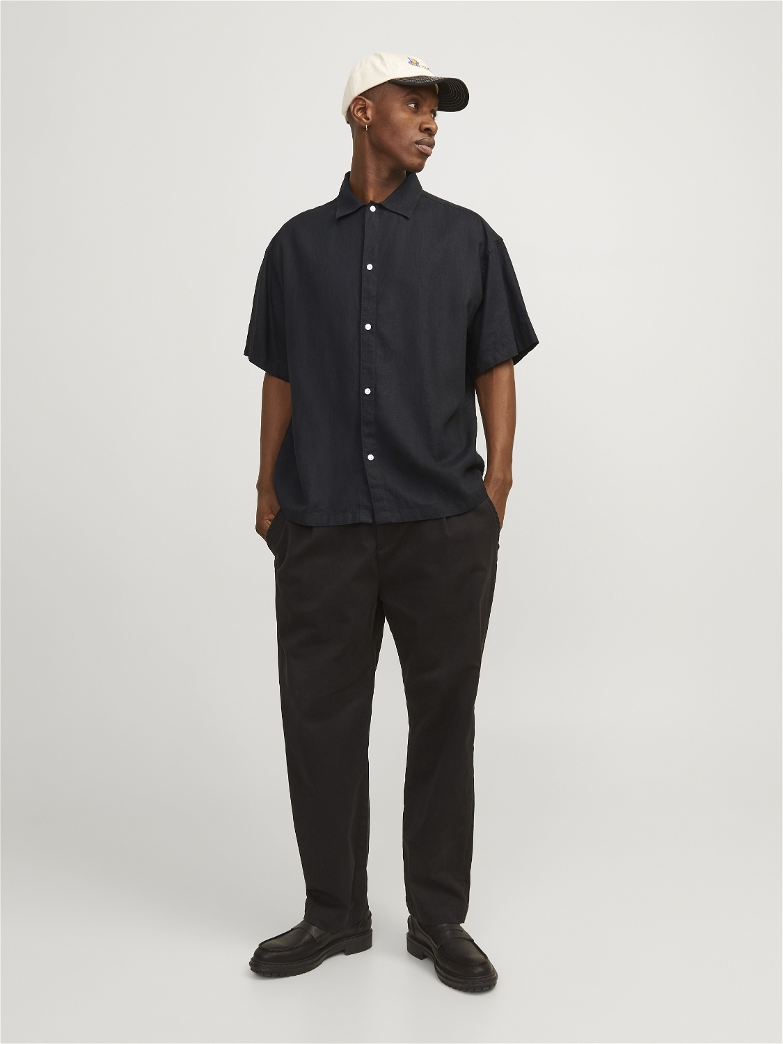 Jack & Jones Kurzarmhemd »JORFARO LINEN OVERSIZED SHIRT SS SN«