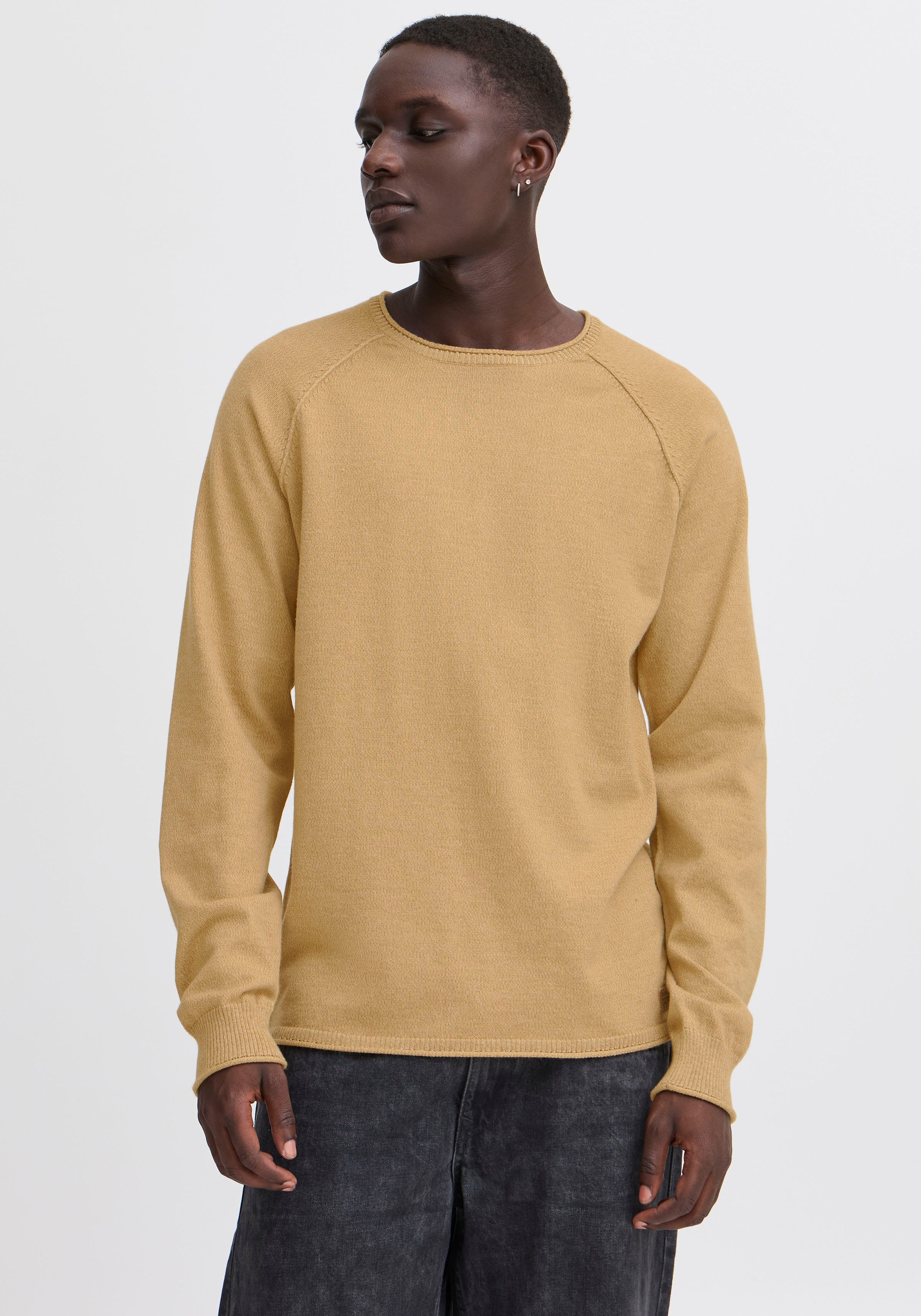 Image of Blend Rundhalspullover "BHVERNER Pullover" Regular Fit, aus Kunstfaser mit Polyester