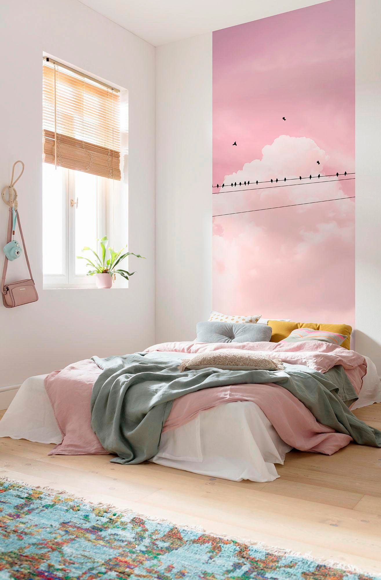 Komar Vliestapete »Digitaldruck Vlies - Cloud Wire Panel - Grösse 100 x 250 cm«, bedruckt, Wohnzimmer, Schlafzimmer
