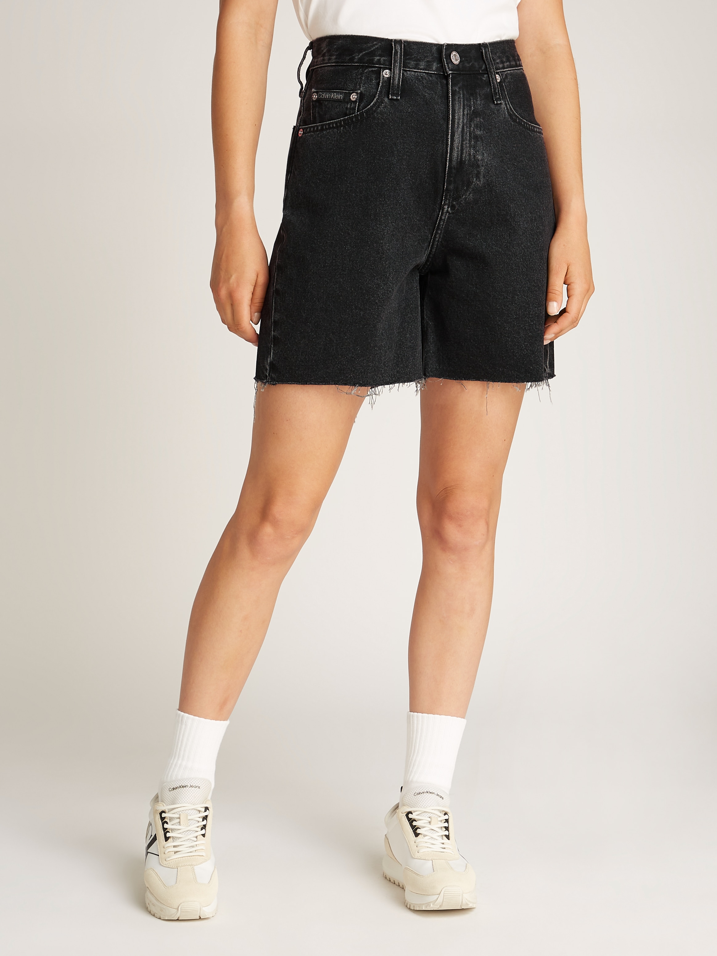 Calvin Klein Jeans Bermudas »BERMUDA SHORT«, mit Fransensaum