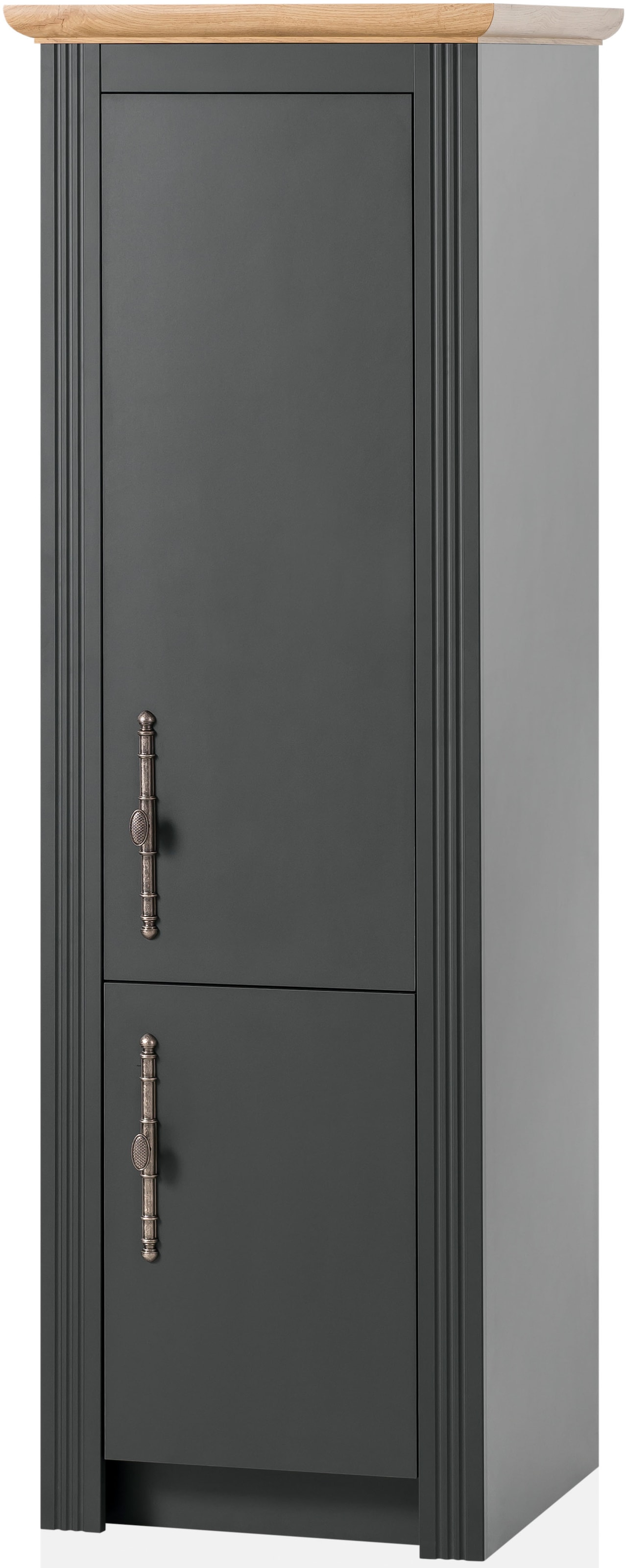 GOODproduct Küchenzeile »KS-Westminster, Pantryküche im Landhaus Stil, hochwertige Metallgriffe« Set,  Breite 257 cm, Kommode, Wandpaneel, Stauraumschrank, Herdumbau