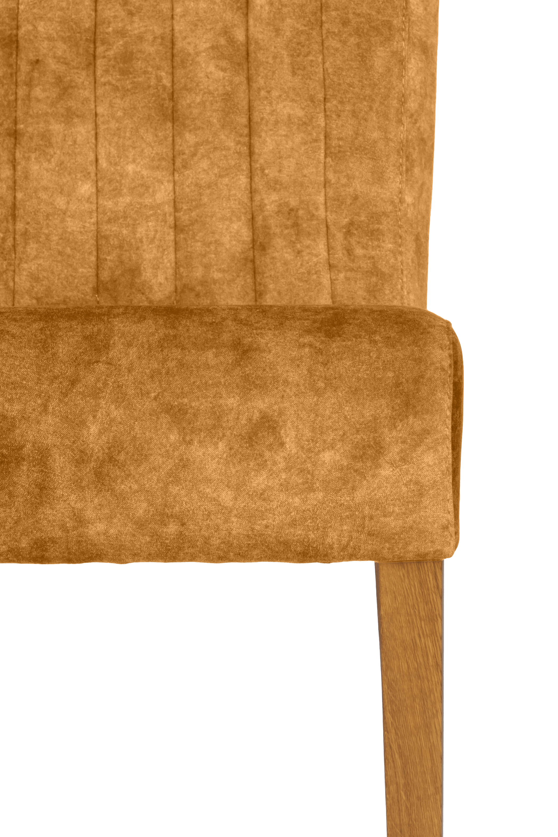 Home affaire 4-Fussstuhl, (Set), 2 St., Samtvelours, vertikale Nähte in der Rückenlehne