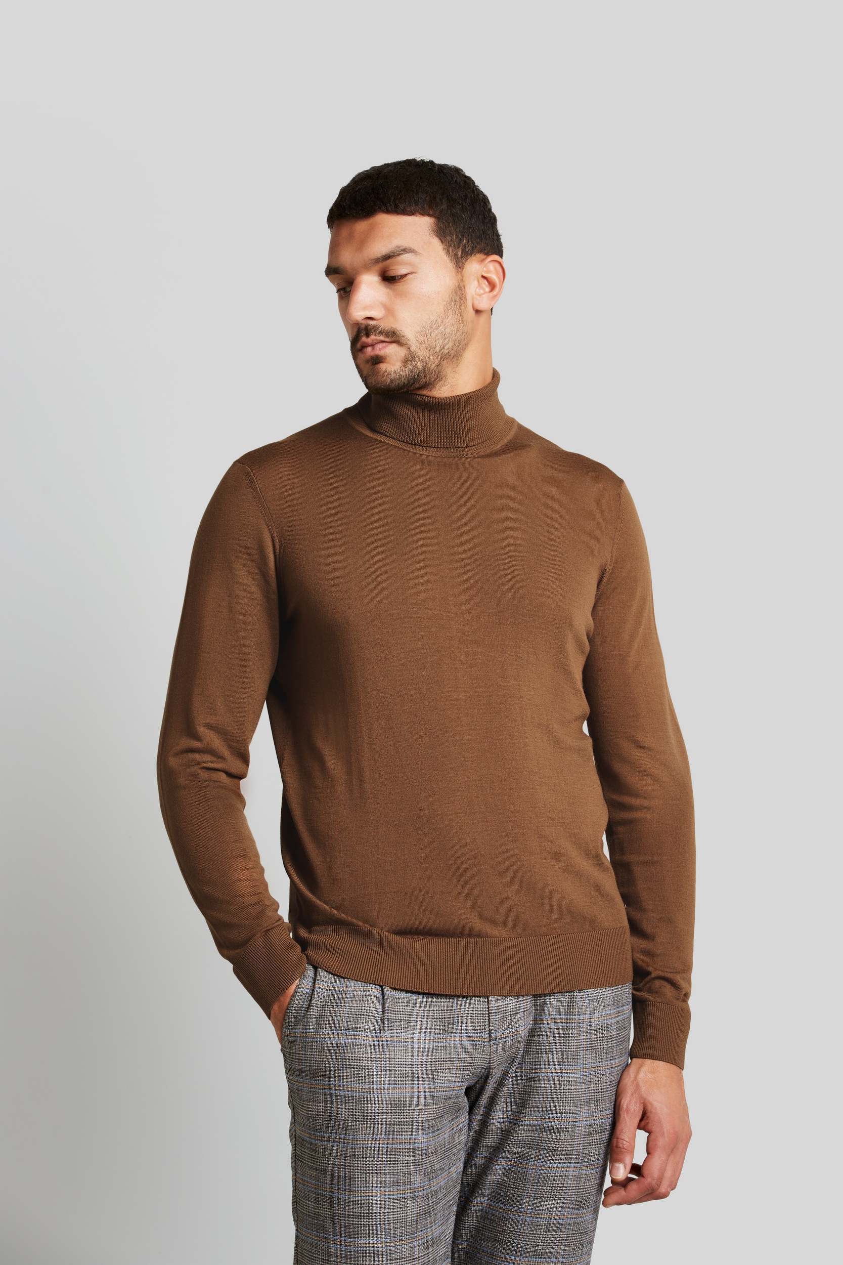 Image of bugatti Rollkragenpullover aus 100 % Merinowolle