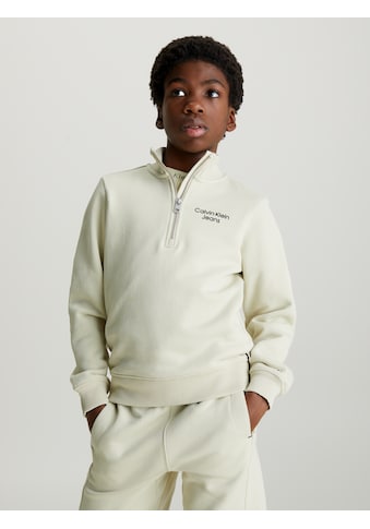 Sweatshirt »CKJ STACK LOGO TERRY HALF-ZIP«, Kinder bis 16 Jahre