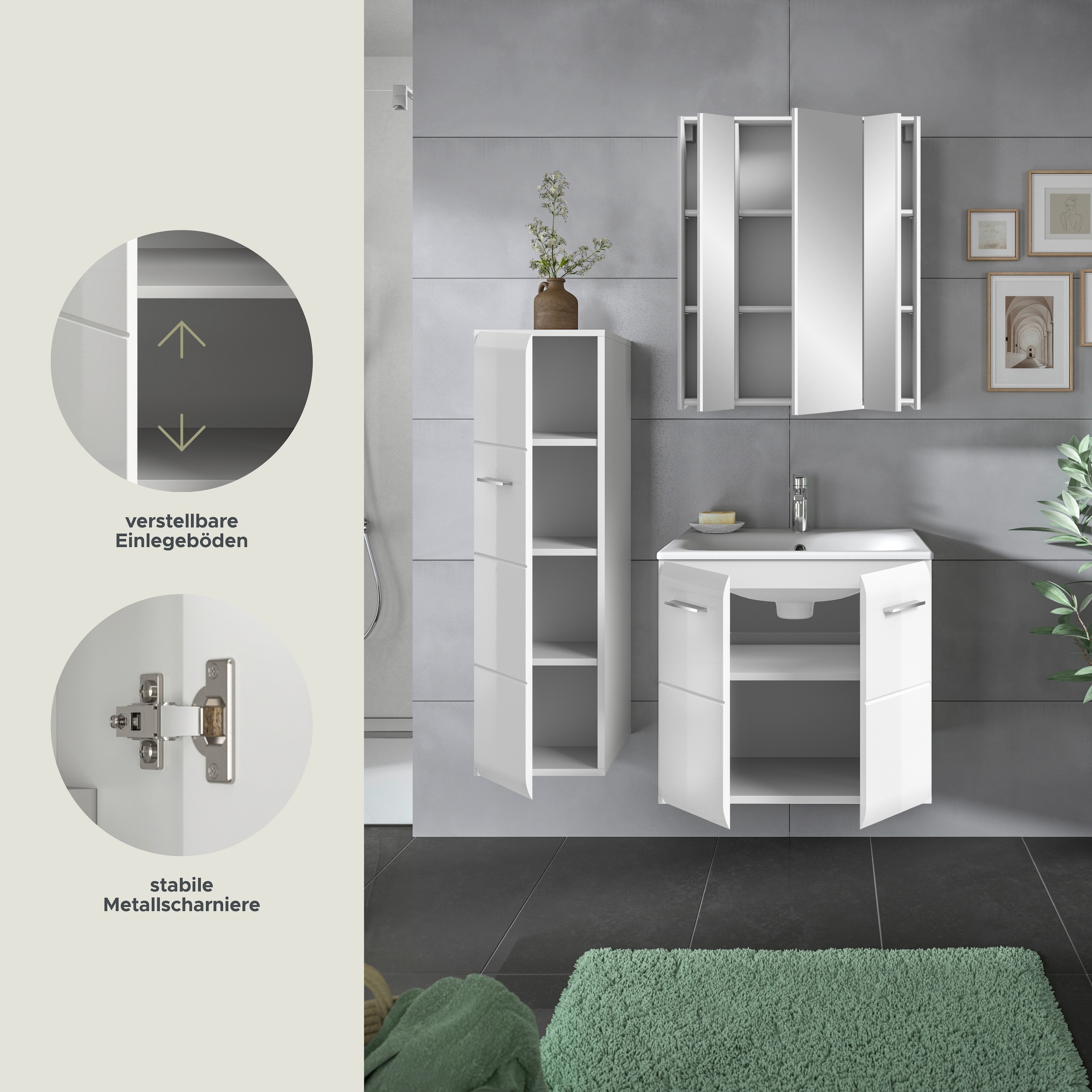 INOSIGN Ensemble de salle de bains Set, 4 cuis tlg.