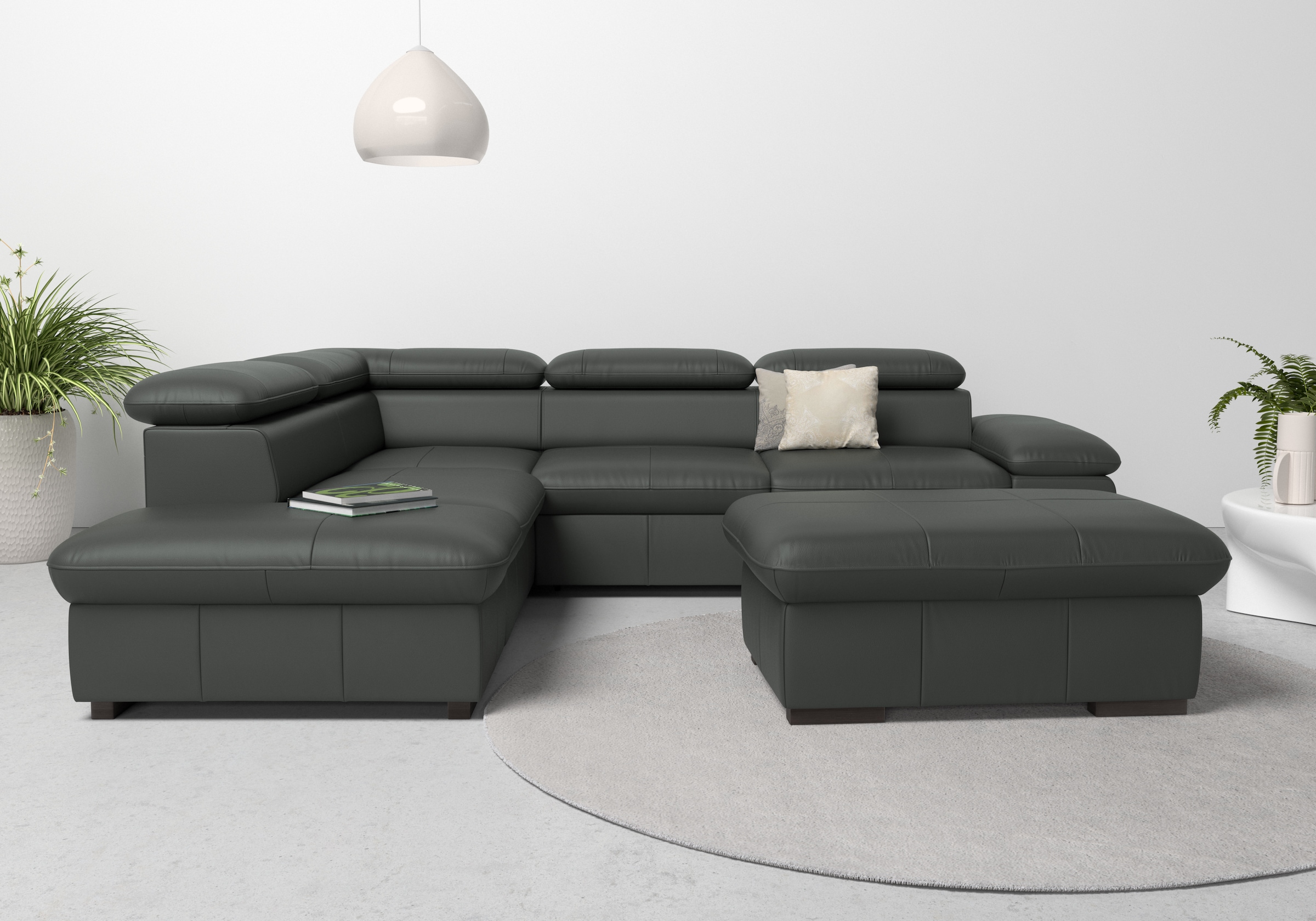 Home affaire Ecksofa »Alberto L-Form«, mit Kopfteilverstellung, wahlweise mit Bettfunktion