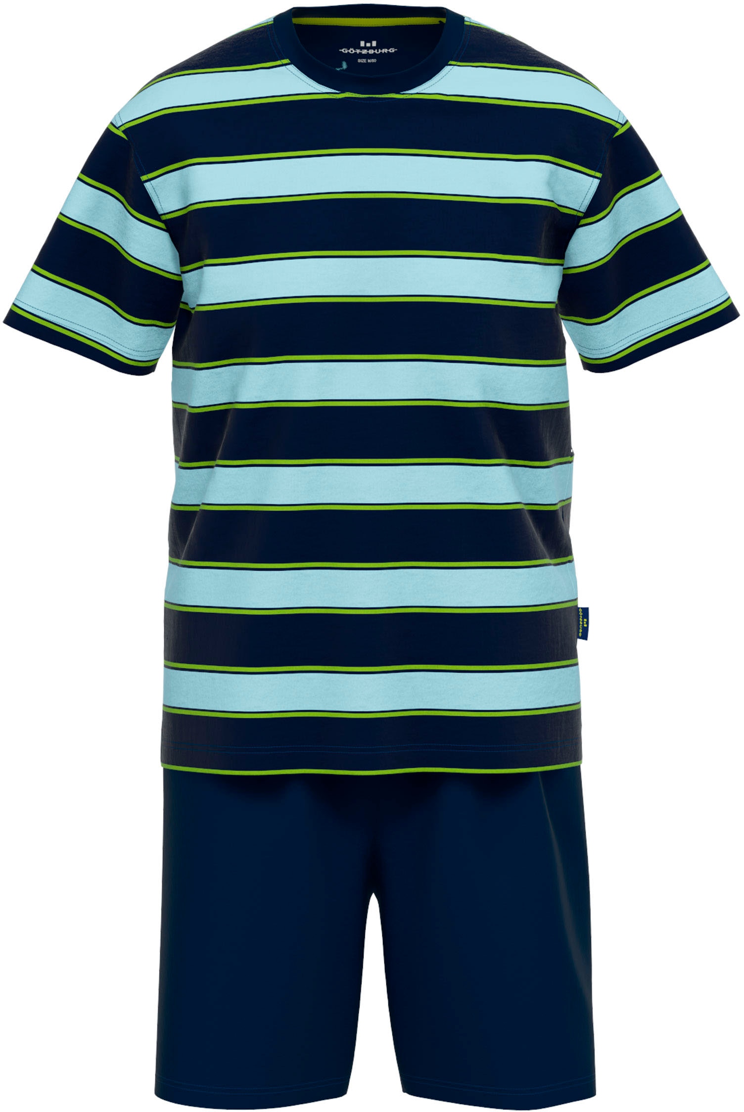 GÖTZBURG Shorty, (2 tlg.), Kurzarm, Rundhalsausschnitt, kurze Hose, 100% Baumwolle
