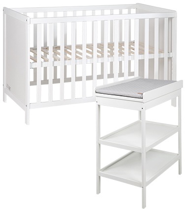 Image of roba® Babymöbel-Set »Style«, (Spar-Set, 2 St., Kinderbett, Wickelregal), mit Kinderbett und Wickelregal bei Ackermann Versand Schweiz