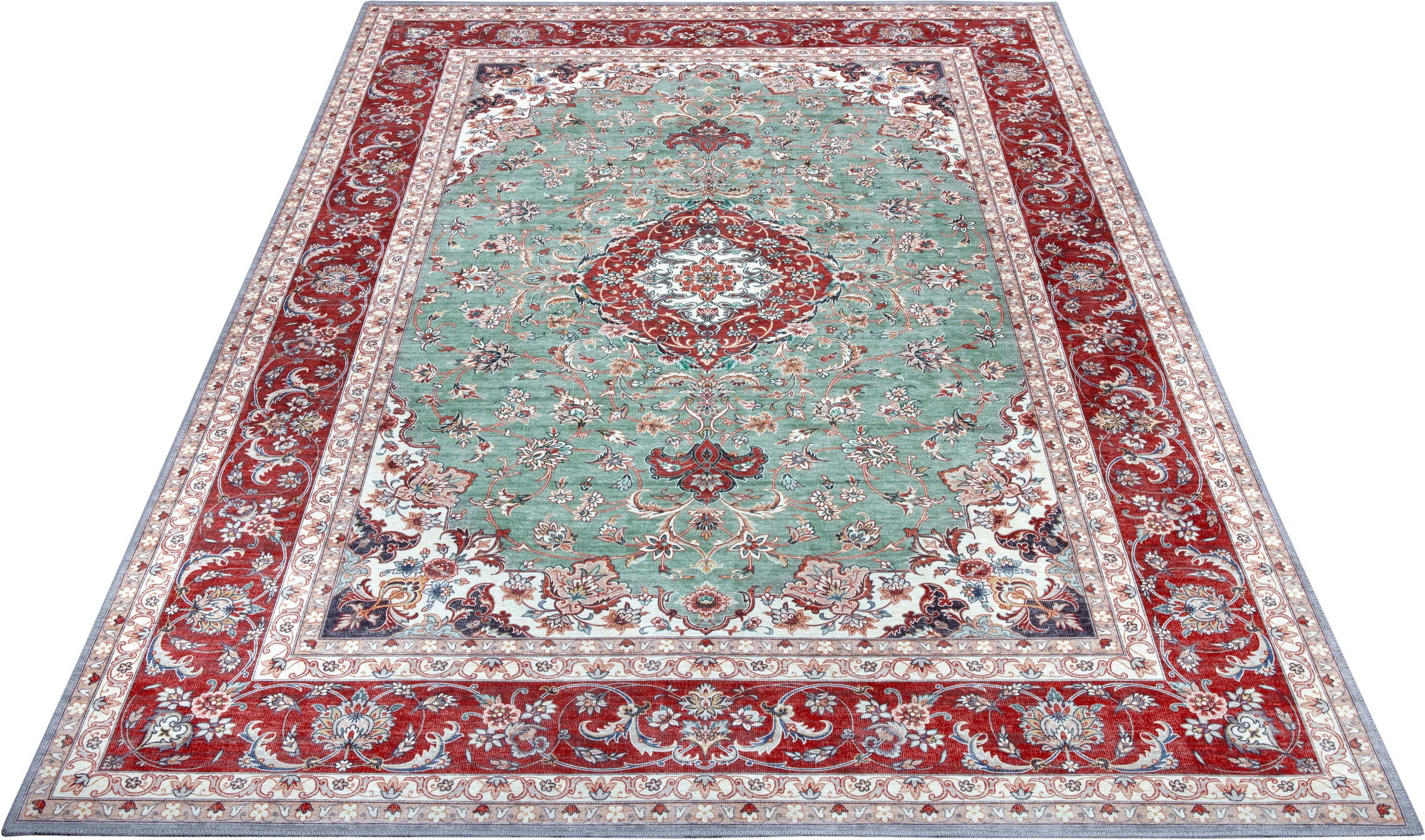 Image of NOURISTAN Designteppich »Medaillon Ava«, rechteckig, 7 mm Höhe, Klassischer Teppich, Orient Optik, Vintage Design, Gekettelt, Wohnzimmer, Schlafzimmer, Robust, Pflegeleicht bei Ackermann Versand Schweiz