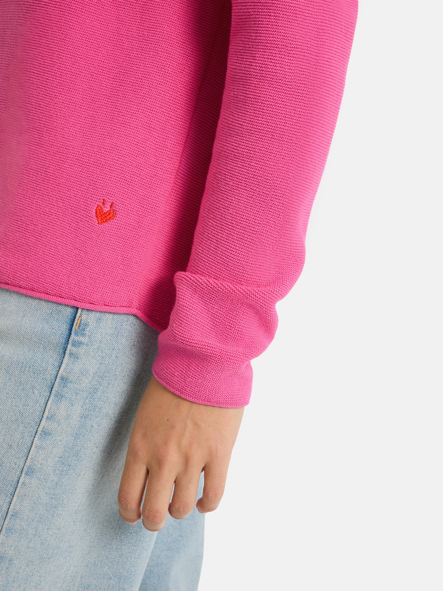 Lieblingsstück Rundhalspullover »BiancaEP« aus reiner Baumwolle, unifarbenes Design