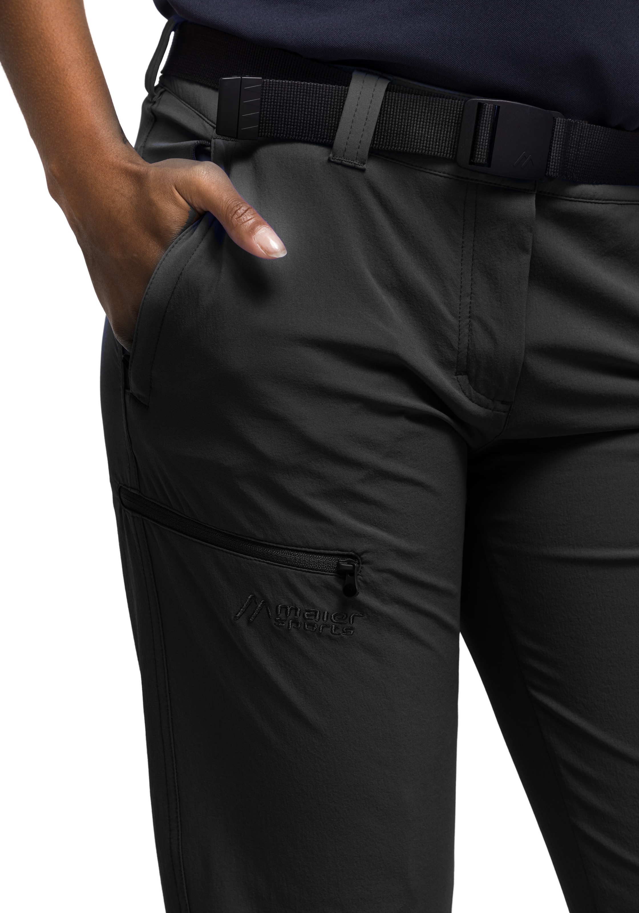 Maier Sports Funktionshose »Inara slim«, Herren Wanderhose, atmungsaktive Outdoor-Hose, 4 Taschen, Slim Fit