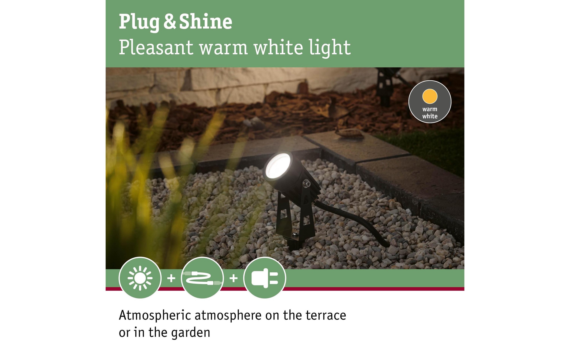 Paulmann Projecteur de jardin »Plug & Shine IP65, 3000 K, 2 W« 1 cuis