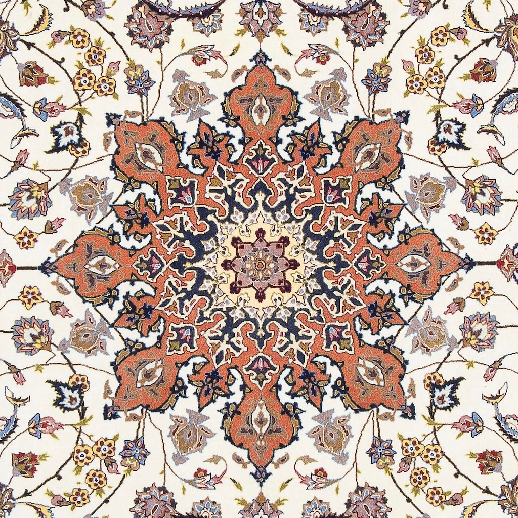 morgenland Orientteppich »Perser - Täbriz - Royal - 298 x 200 cm - beige«, rechteckig, 7 mm Höhe, Wohnzimmer, Handgeknüpft, Einzelstück mit Zertifikat