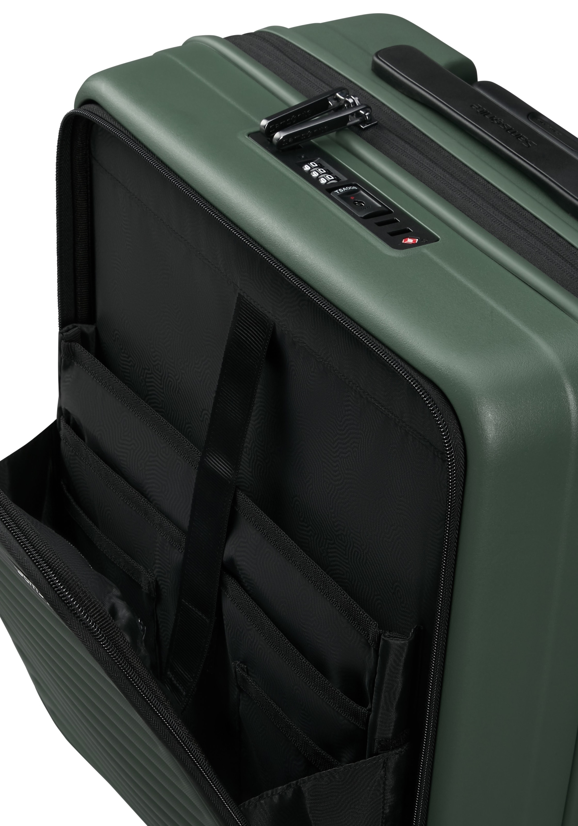 Samsonite Hartschalen-Trolley »RESTACKD, verschiedene Grössen und Farben«, (mit Packtaschen), 4 Rollen, Reisekoffer mit TSA Schloss Volumenerweiterung Packtaschen