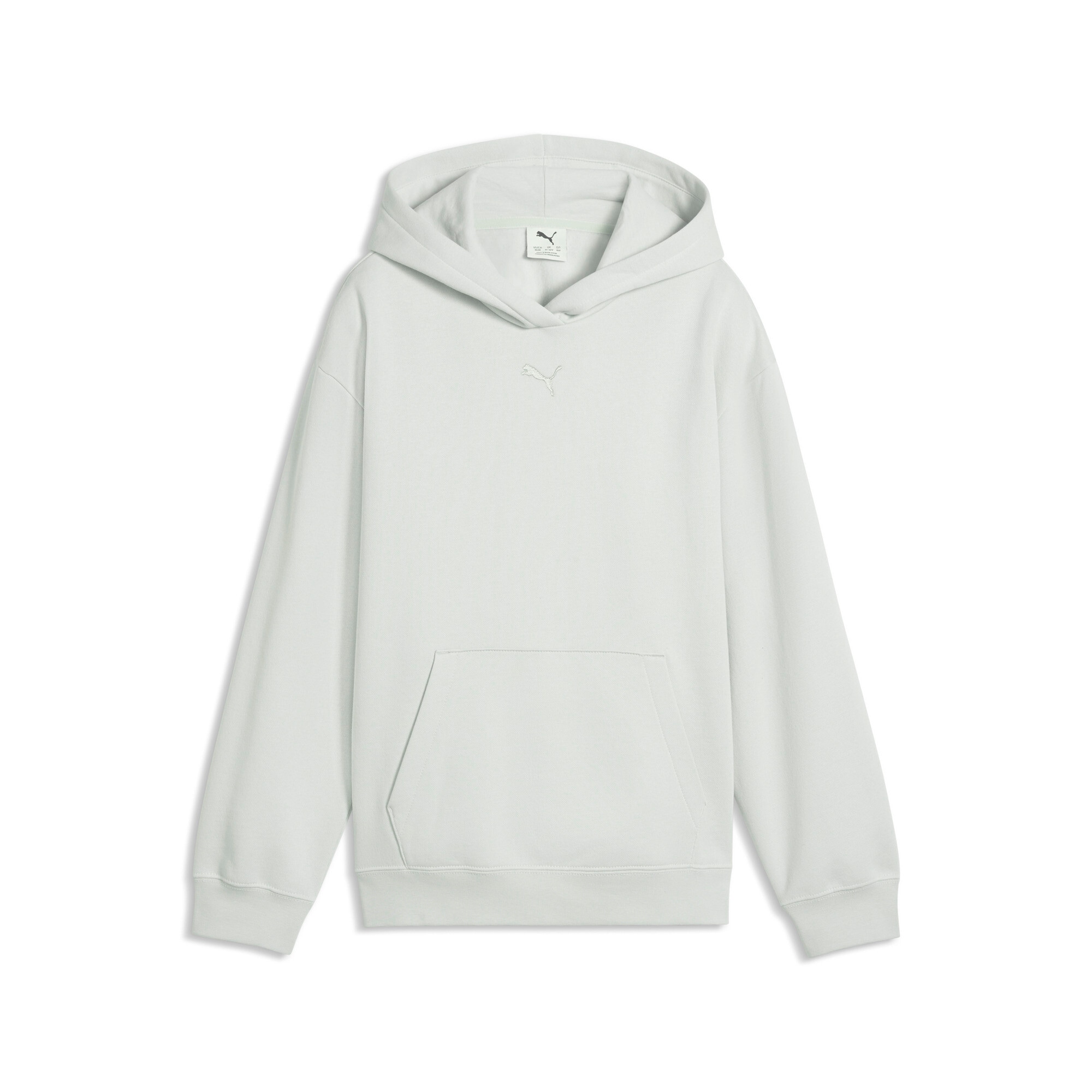 PUMA Kapuzensweatshirt »ESS CENTERED CAT LOGO RELAXED HOODIE FL G«, mit Kapuze, mit angesetztem Bündchen
