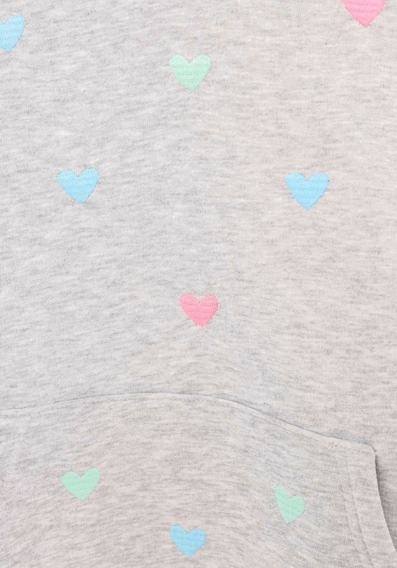 Zwillingsherz Hoodie »"Hearts" Kids«, mit gestickten Herzen allover für Mädchen