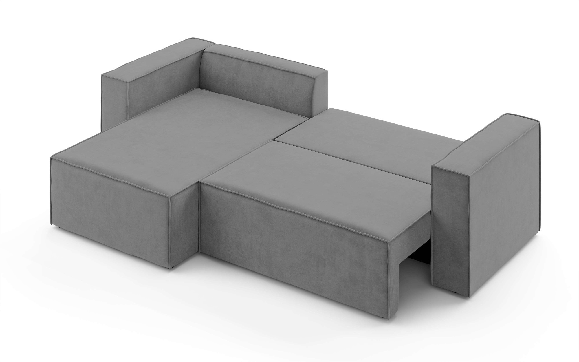 INOSIGN Ecksofa »LINCOLNVILLE mit Bettfunktion und Bettkasten, Masse B/H/T 244/76/150 cm«, L-Form mit Wellenunterfederung, Recamiere beidseitig montierbar