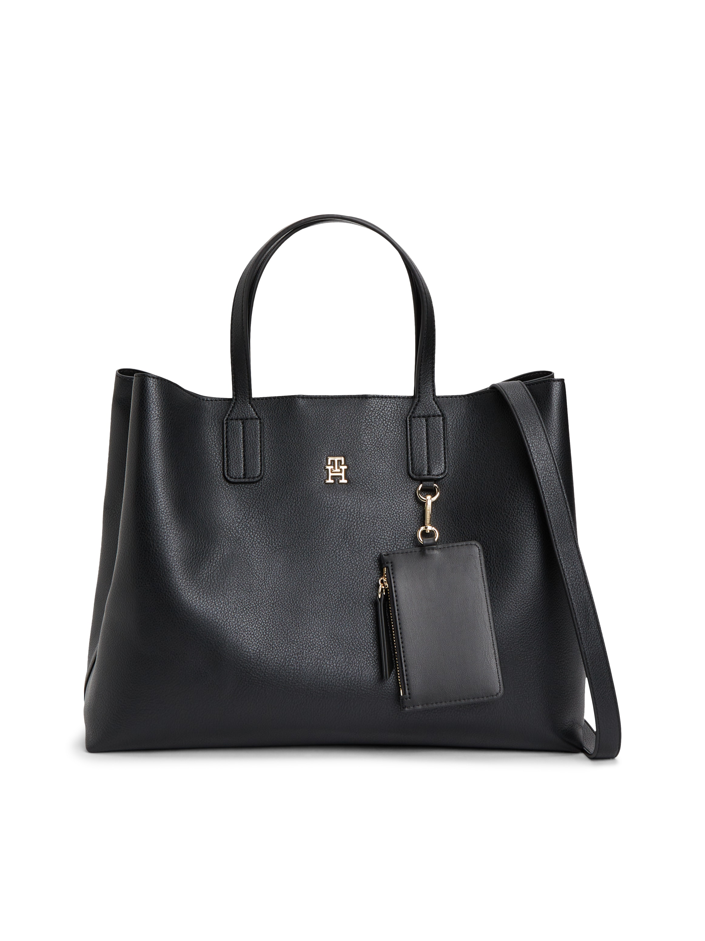Tommy Hilfiger Sac à bandoulière »TH ICON SATCHEL« Sac à main femme, shopper, sac satchel avec pendentif de sac