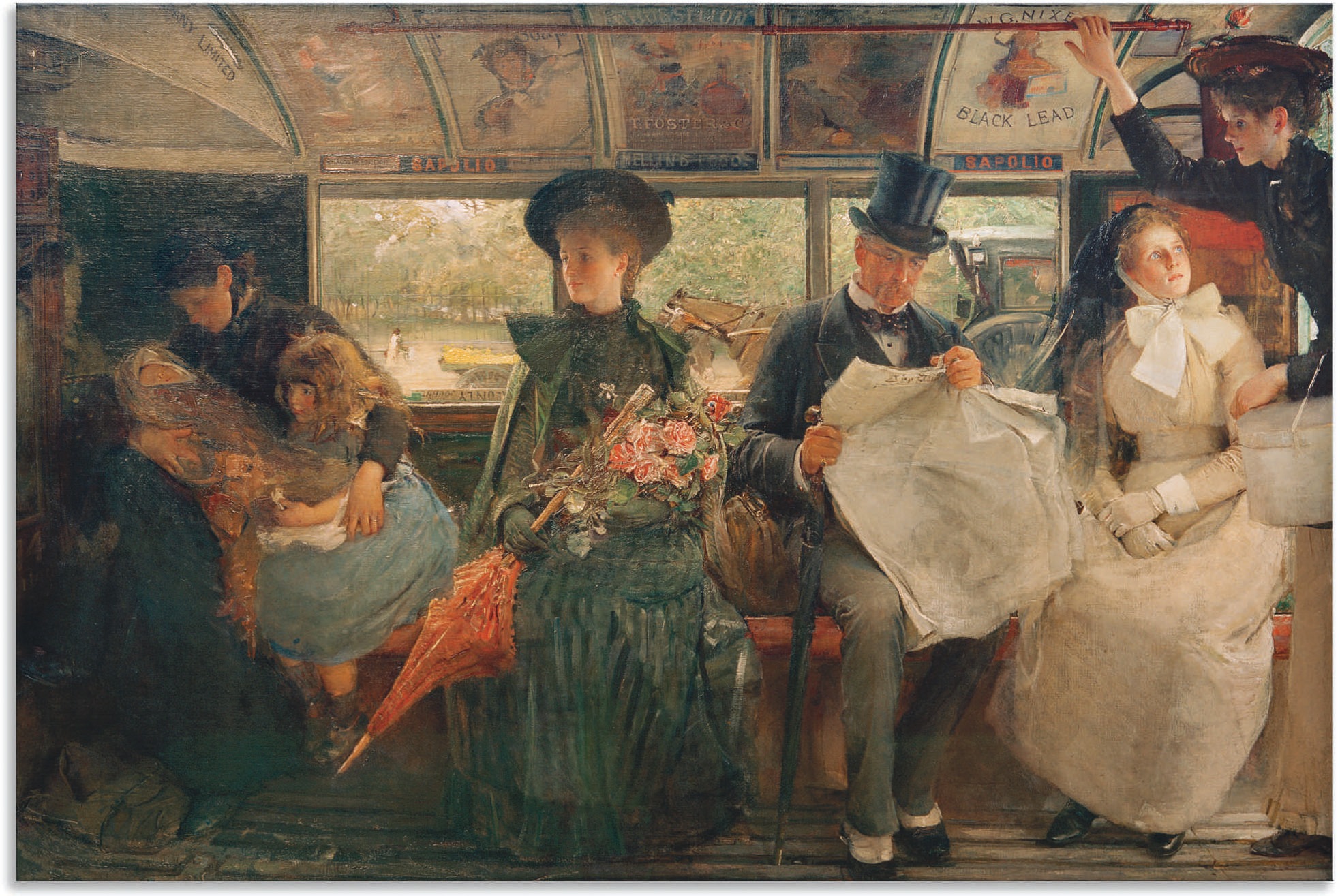 Image of Artland Wandbild »Der Bayswater-Omnibus«, Gruppen & Familien, (1 St.), in vielen Grössen & Produktarten - Alubild / Outdoorbild für den Aussenbereich, Leinwandbild, Poster, Wandaufkleber / Wandtattoo auch für Badezimmer geeignet bei Ackermann Versand Schw