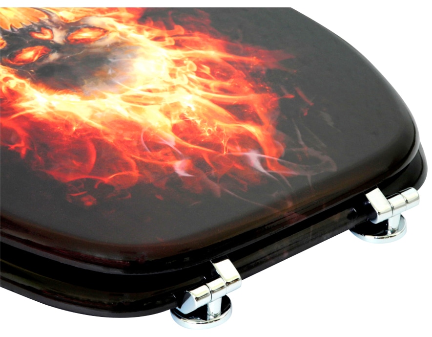 Sanilo WC-Sitz »Totenkopf in Flammen«