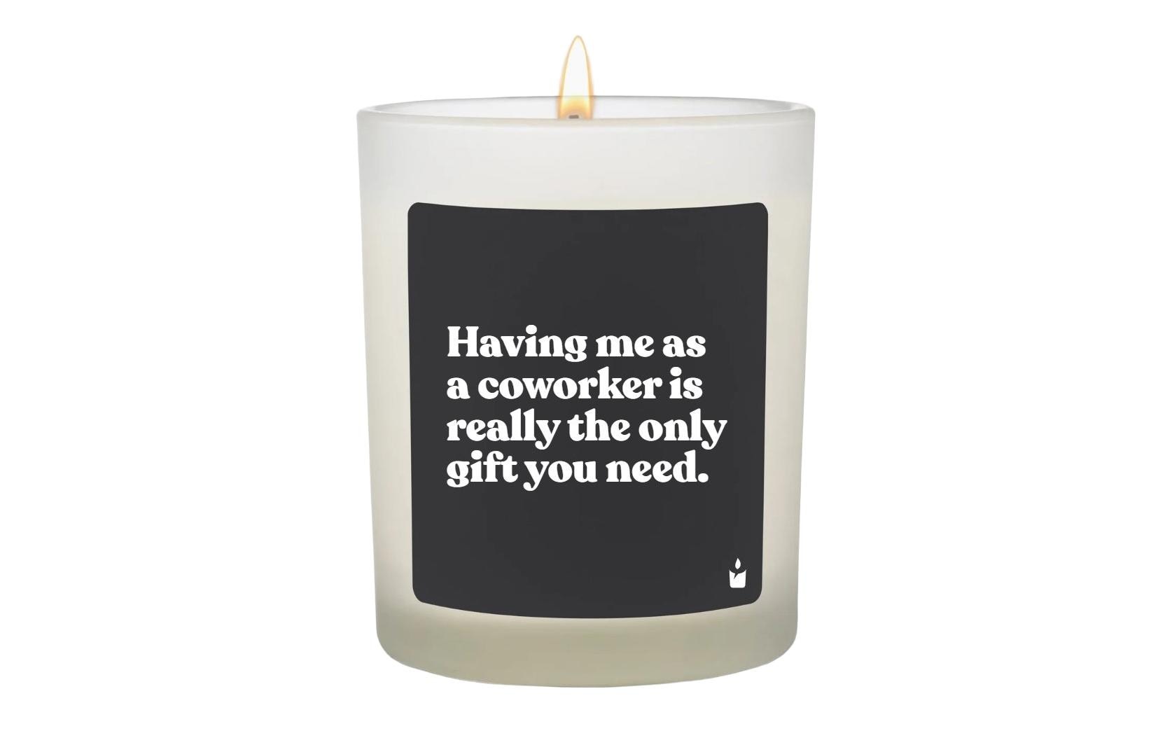 Image of Duftkerze "ChattyCandles Having me as a coworker 6,7 x 8 cm"