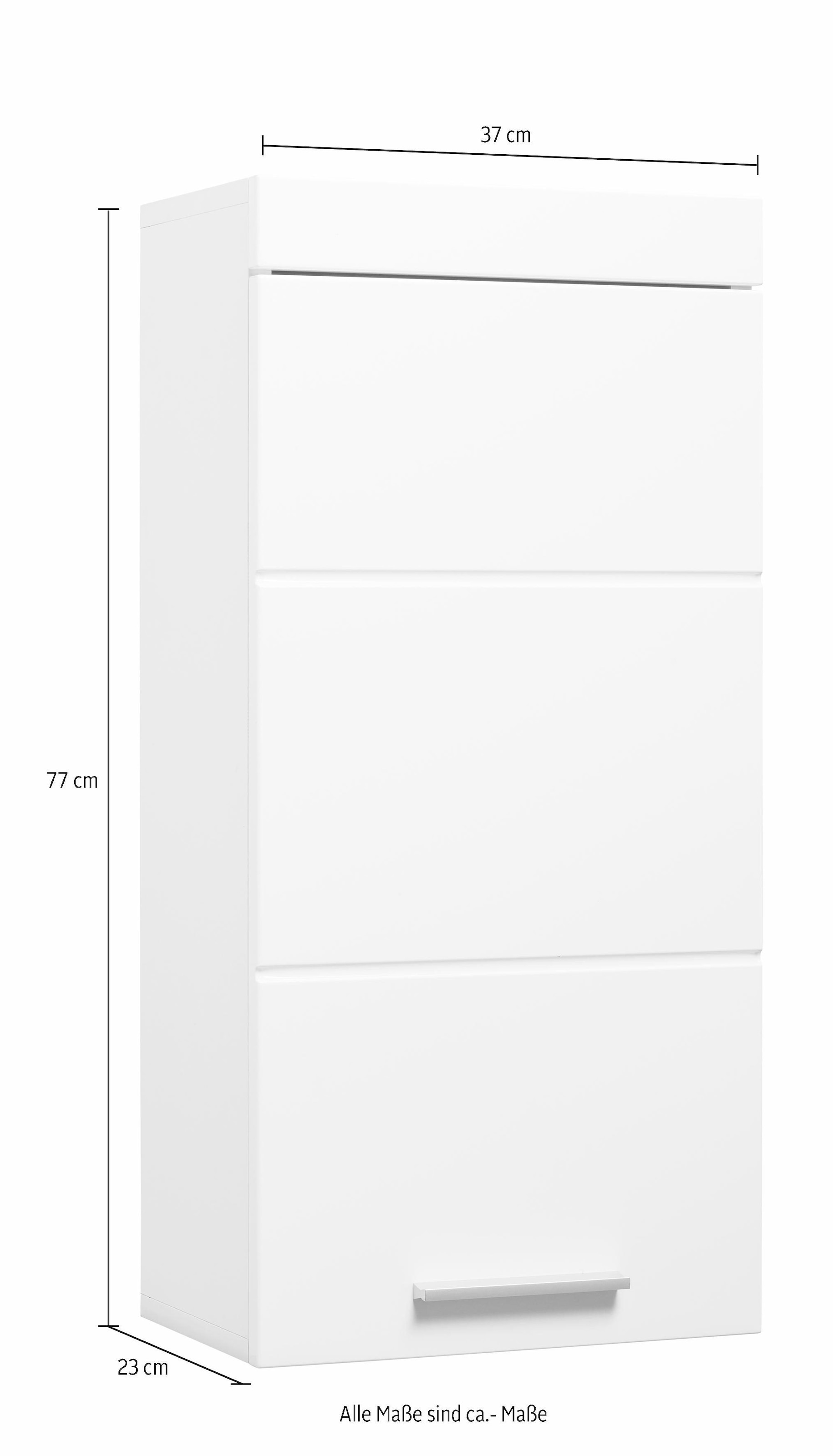 welltime Hängeschrank »Avena«, Badschrank mit wechselbarem Türanschlag - (B/T/H) 37/23/77 cm