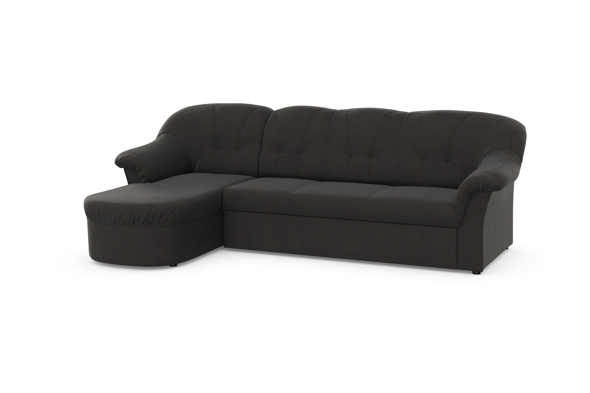 DOMO collection Ecksofa »Pegnitz, elegante Rückensteppung, kompakte Stellmasse 238/141cm, L-Form«, wahlweise mit Bettfunktion