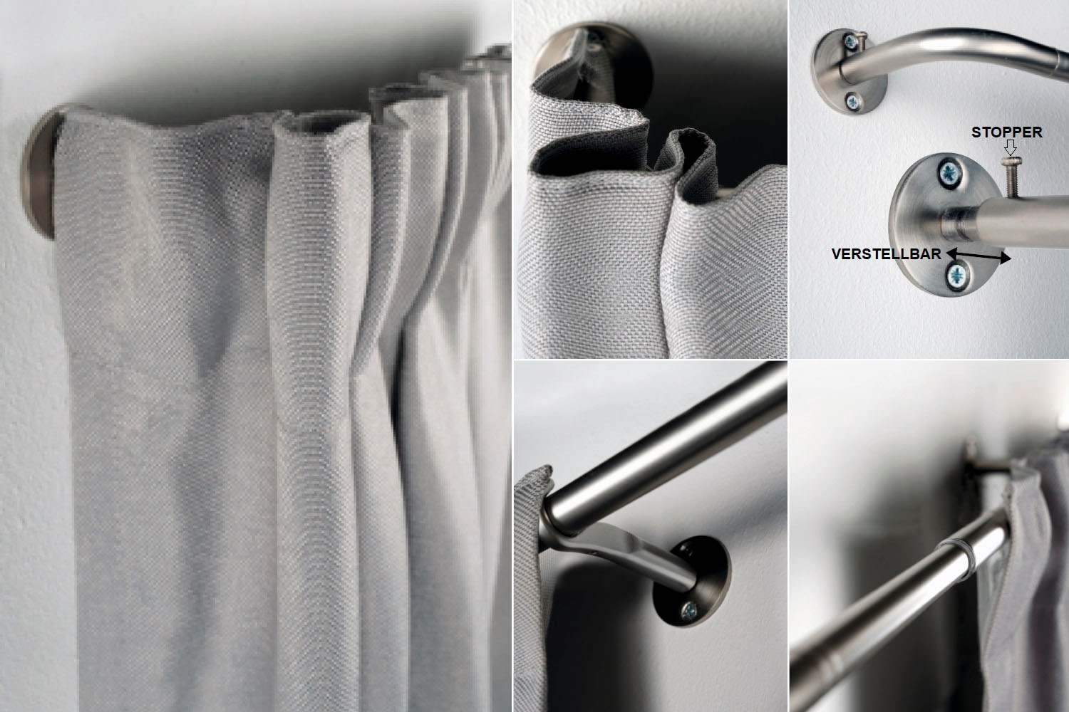 mydeco Gardinenstange »Day & Night«, 1 läufig-läufig, ausziehbar