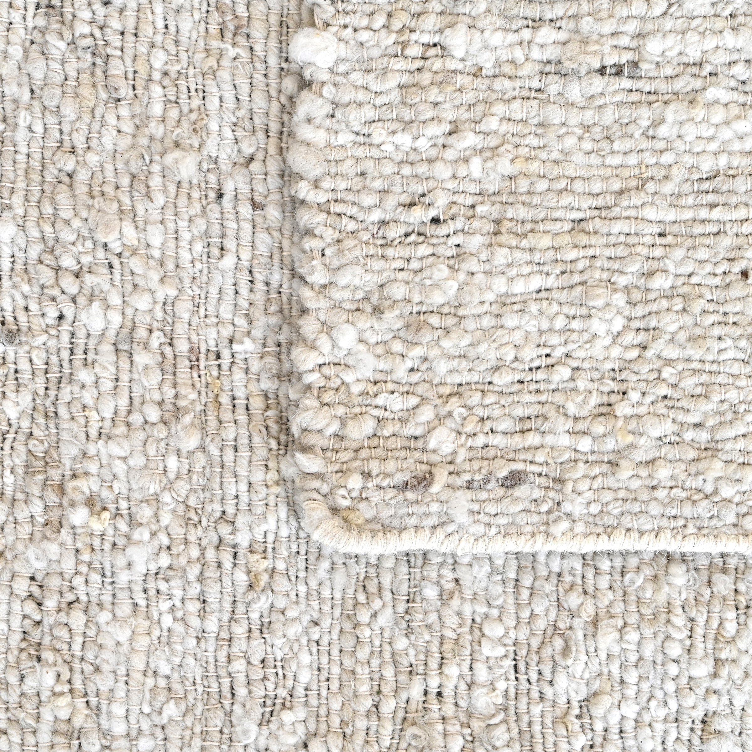 my home Teppich »Landhaus, handgewebt, Wollteppich«, rechteckig, 10 mm Höhe, Naturfaser, Wolle, handgewebter Wendeteppich, Schlafzimmer, Wohnzimmer