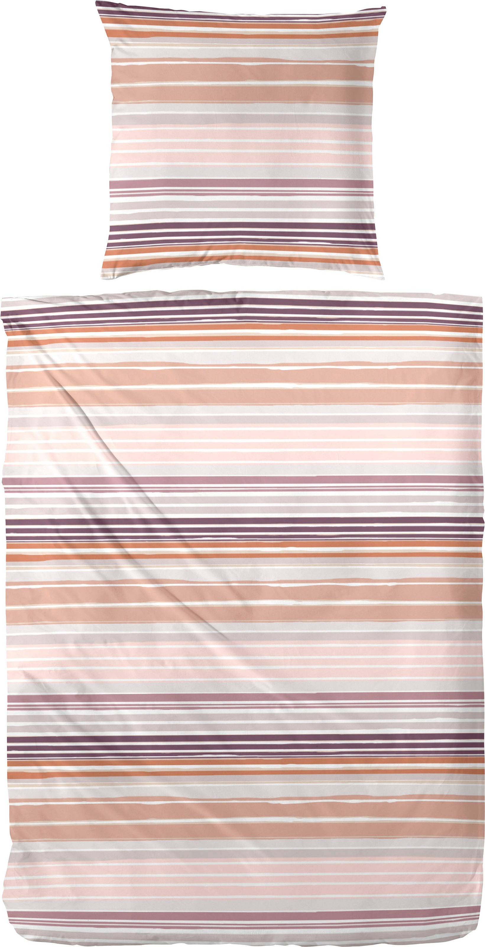 Image of Primera Bettwäsche "Wavy Stripe" 2 Stk. mit modernen Streifen in frischen Farben