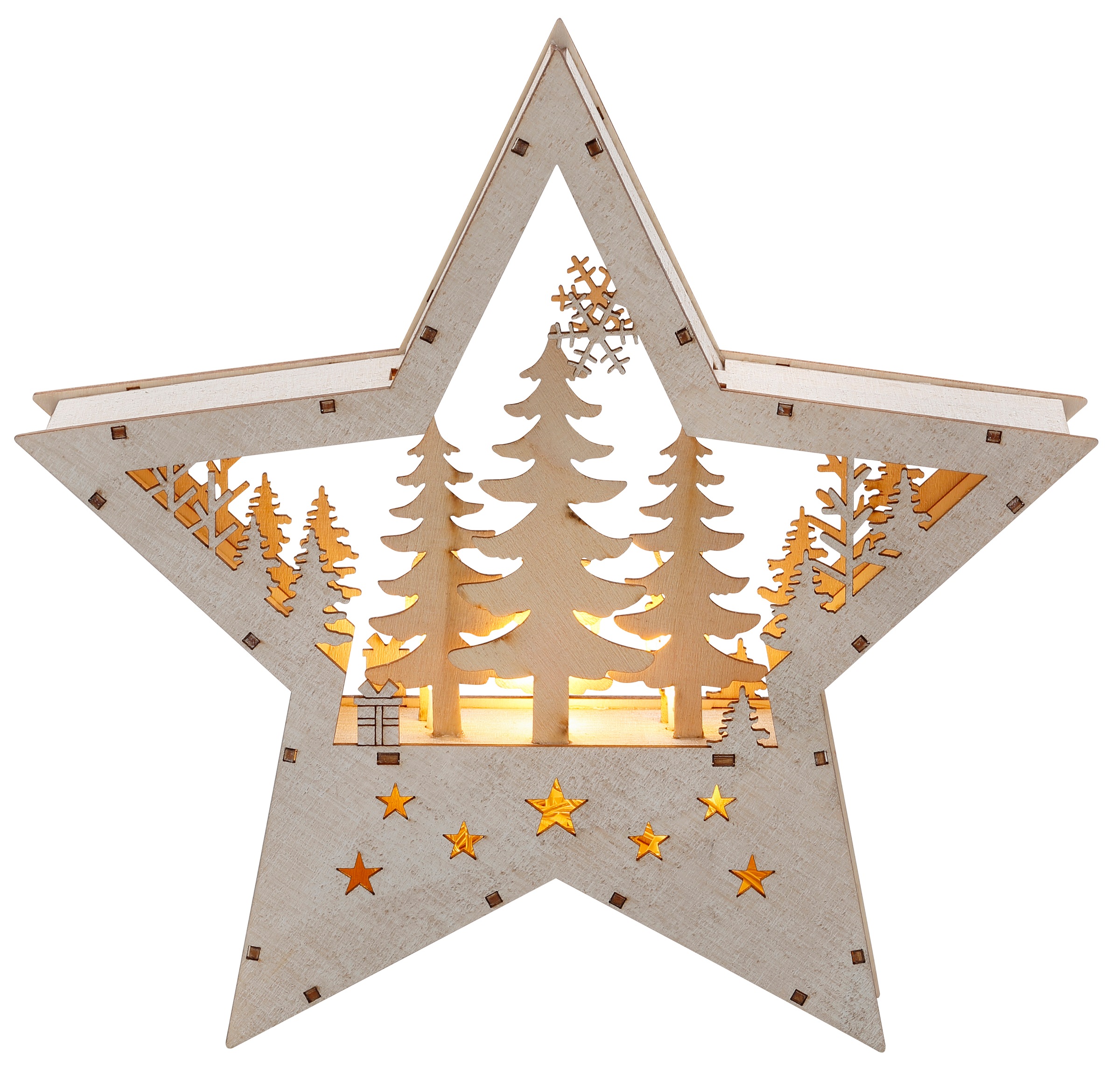 Image of Home affaire LED Stern, Warmweiss, mit Waldszene, Weihnachtsdekoration bei Ackermann Versand Schweiz