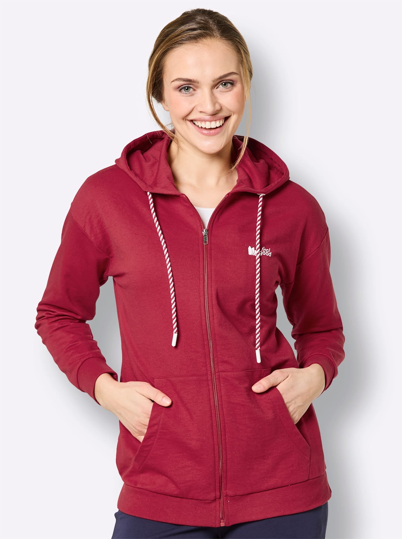 Image of feel good Langjacke mit Kapuze