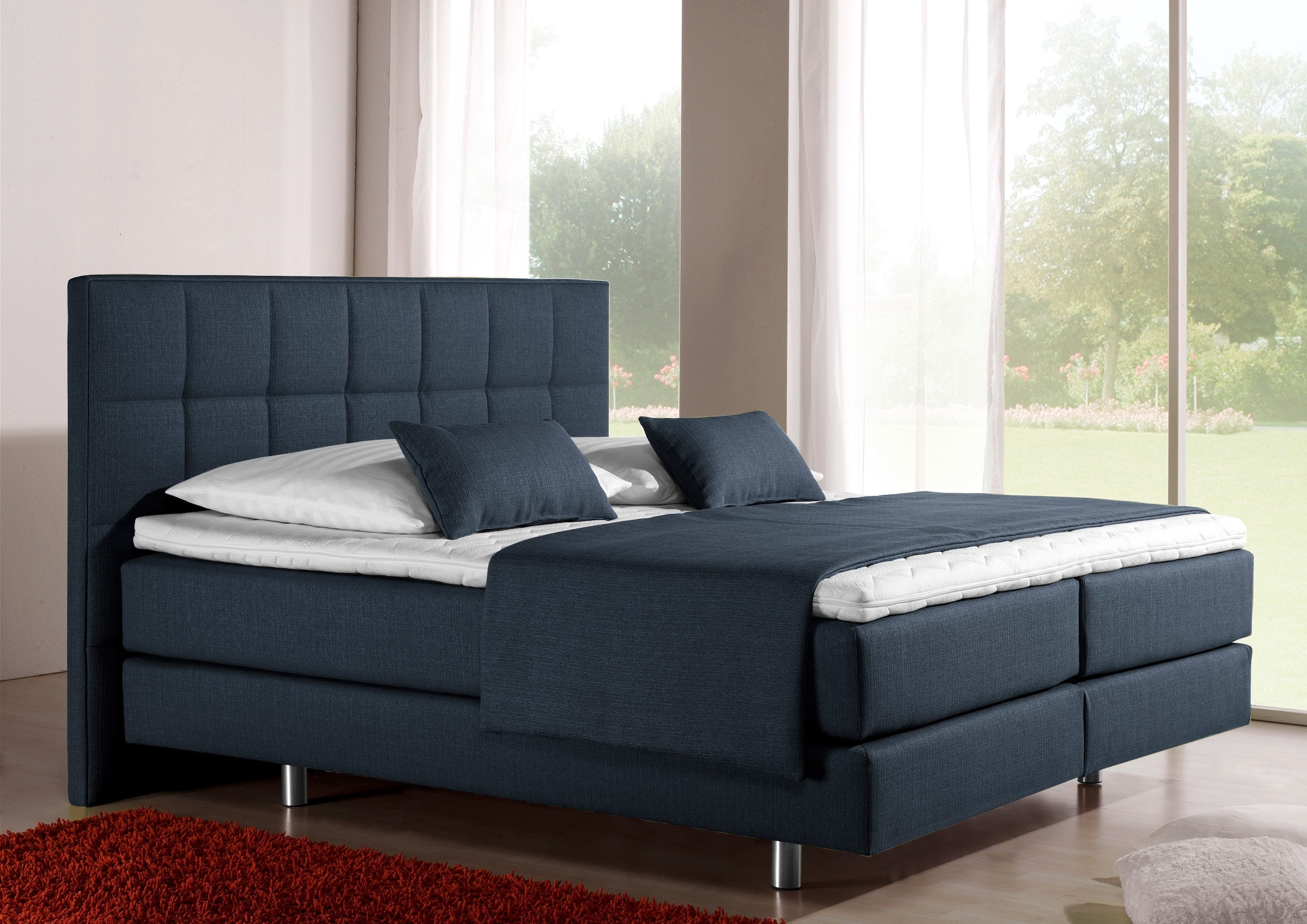 Image of Home affaire Boxspringbett "Neon" in 3 Matratzenarten, feine Steppung im Kopfteil, 2 Härtegrade