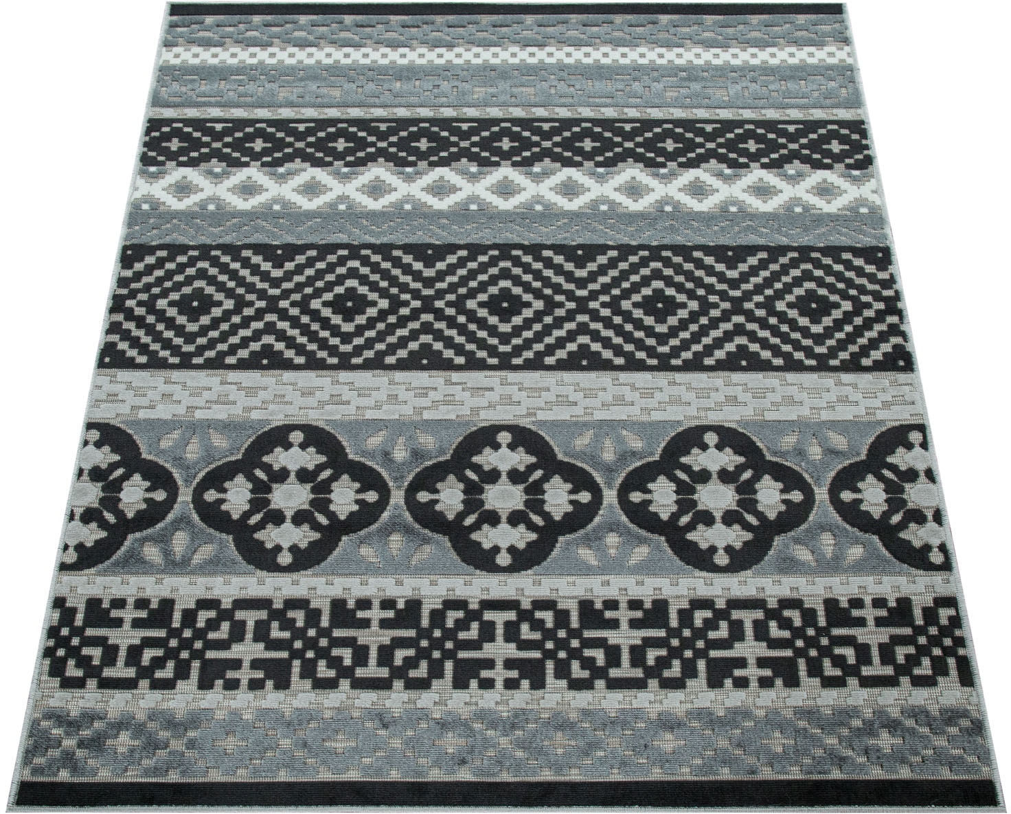 Image of Paco Home Teppich »Charleroi 491«, rechteckig, 3 mm Höhe, 3D-Design, In- und Outdoor geeignet, Wohnzimmer bei Ackermann Versand Schweiz