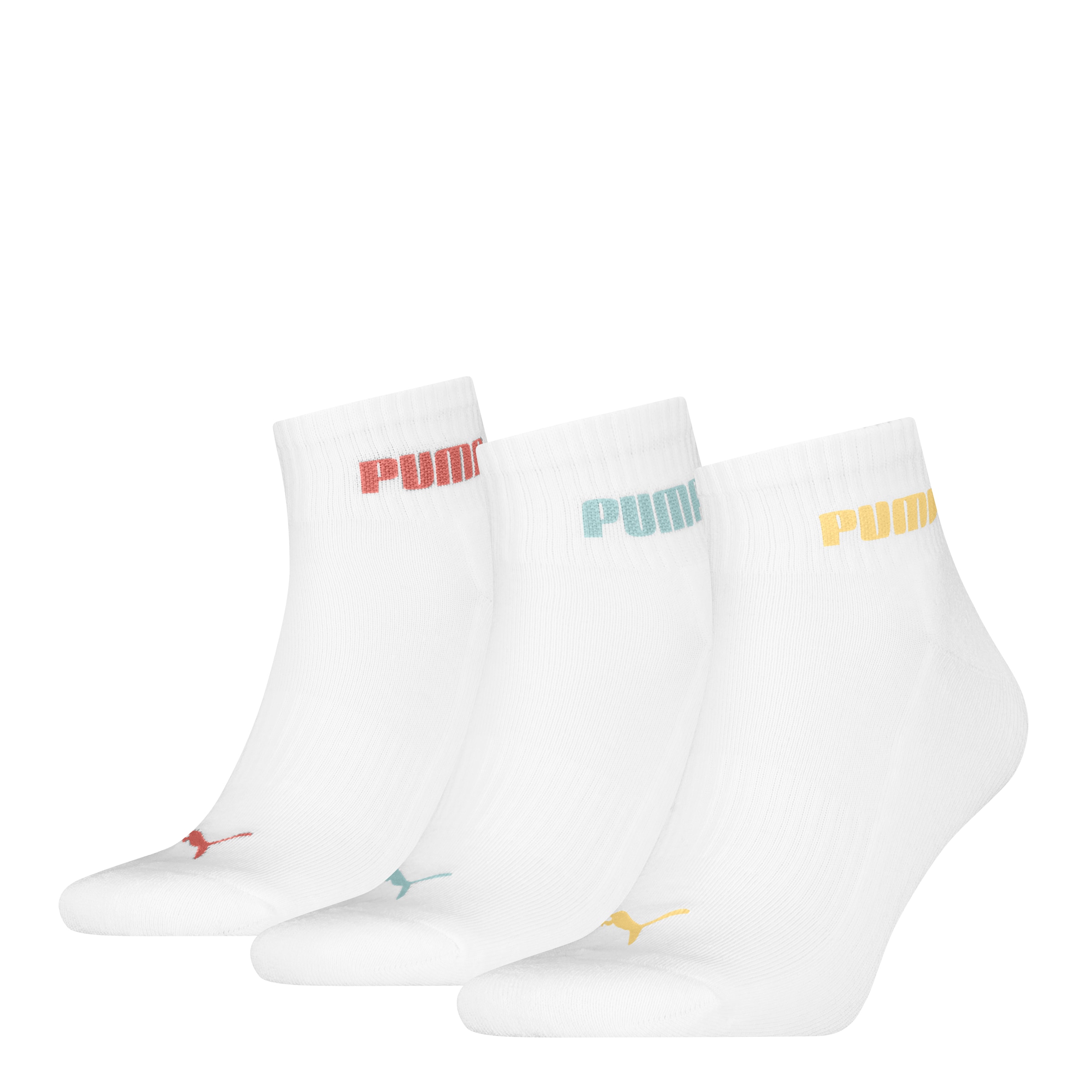 PUMA Kurzsocken, (3 Paar, 3er Pack), mit gepolsterter Sohle