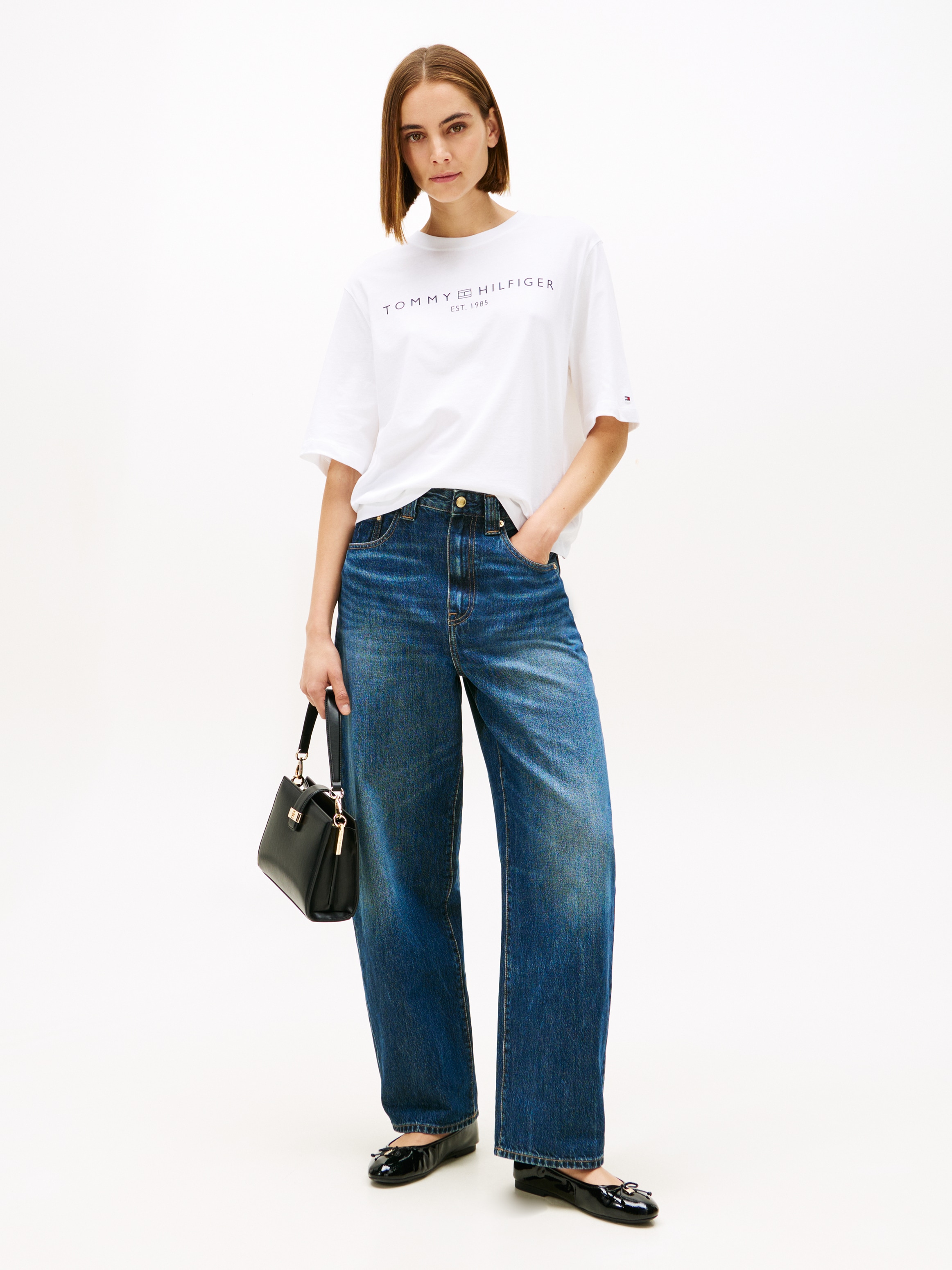 Tommy Hilfiger Langarmshirt »CORP LOGO TRAPEZE C-NK TEE«
