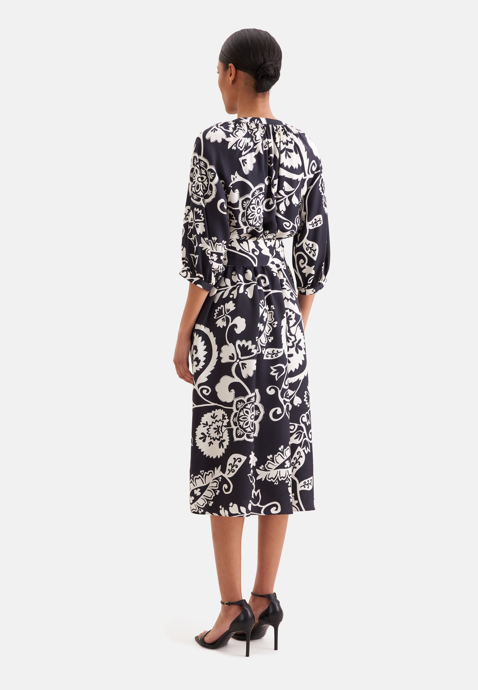seidensticker Blusenkleid 3/4 V-Neck Uni