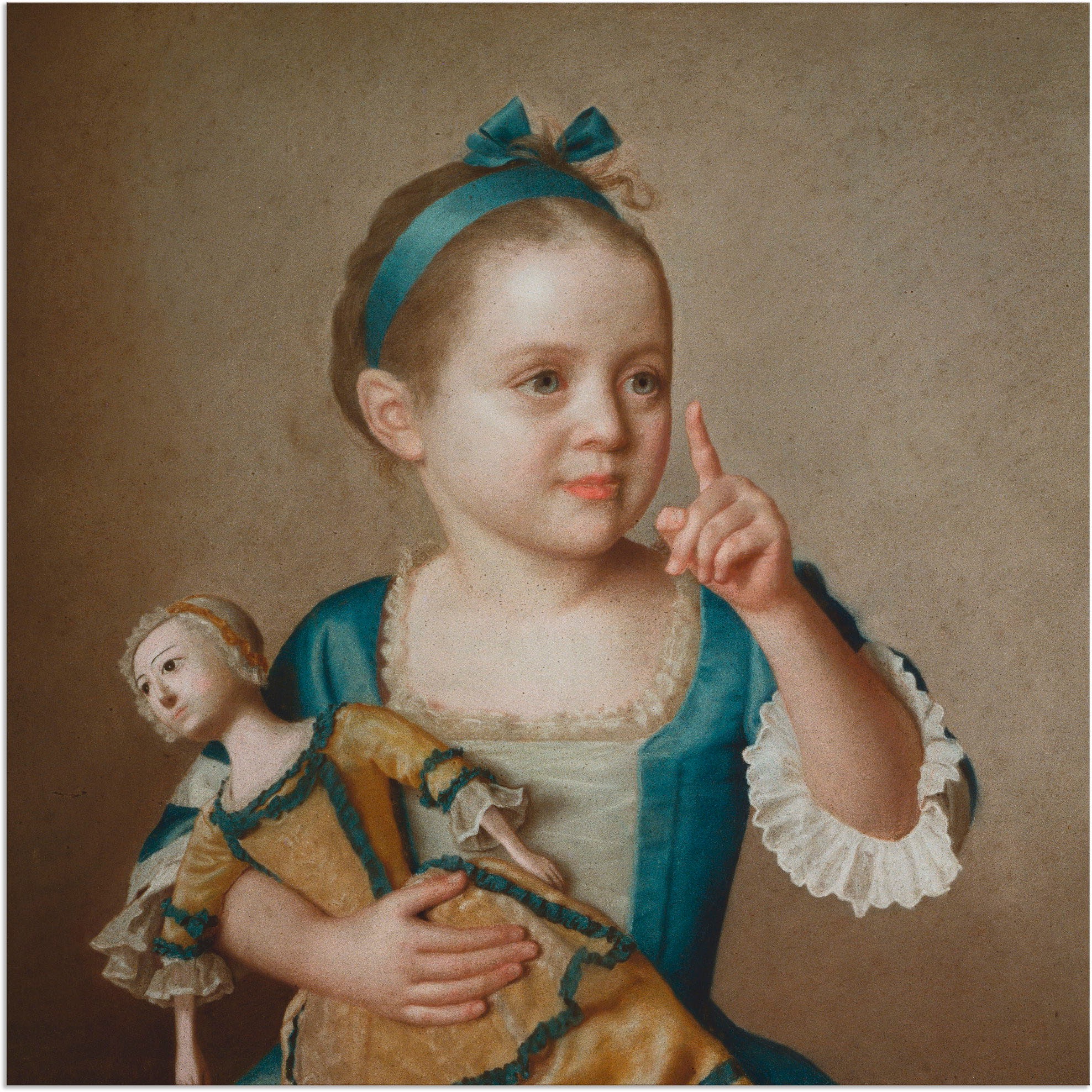 Image of Artland Wandbild »Mädchen mit Puppe.«, Kind, (1 St.), in vielen Grössen & Produktarten - Alubild / Outdoorbild für den Aussenbereich, Leinwandbild, Poster, Wandaufkleber / Wandtattoo auch für Badezimmer geeignet bei Ackermann Versand Schweiz