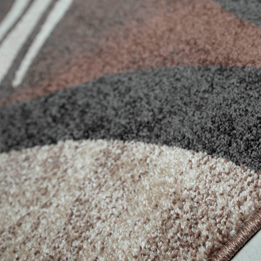 my home Teppich »Joas«, rechteckig, 9 mm Höhe, besonders weicher Kurzflor in modernem Wellen Muster, leichter Glanz