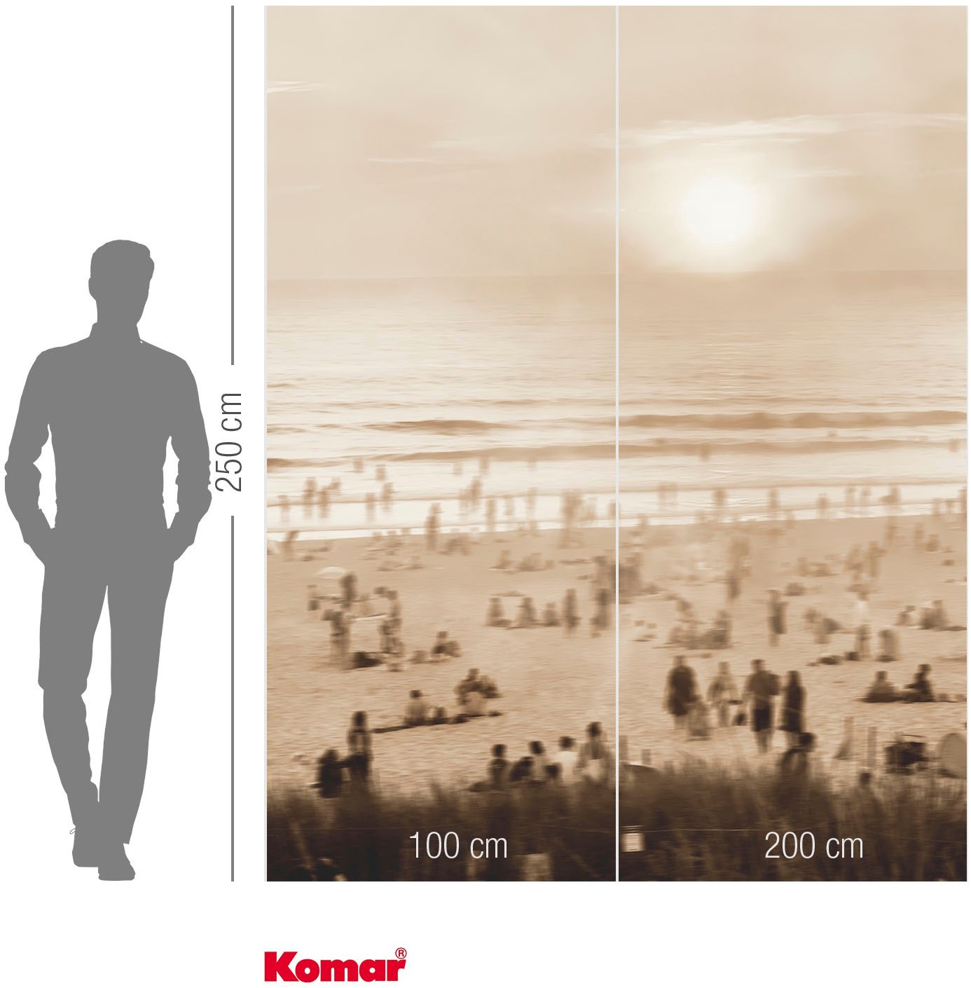 Komar Fototapete »Vlies Fototapete - L'heure dorée - Grösse 200 x 250 cm« Motiv | bedruckt glatt