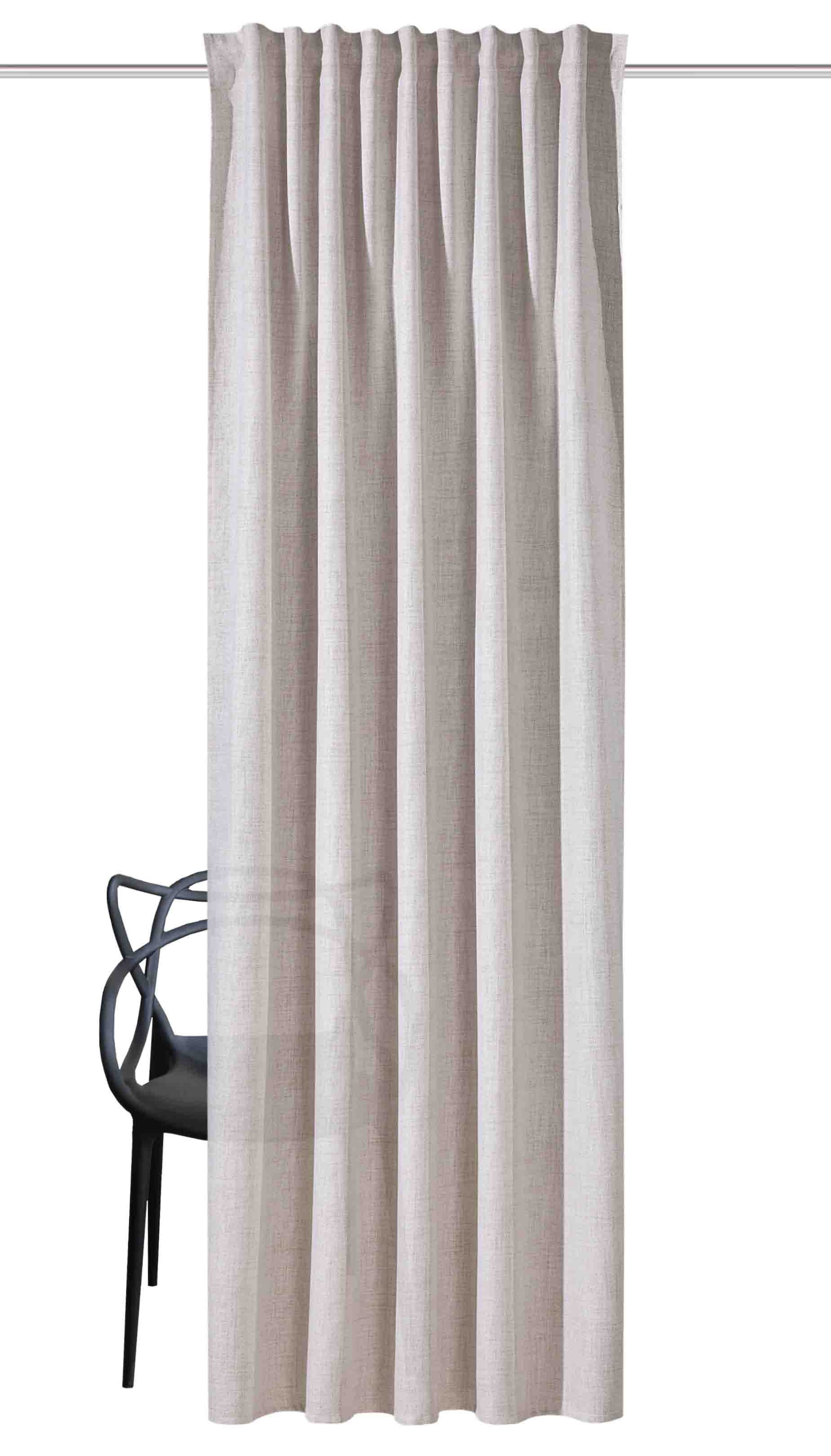 HOME WOHNIDEEN Rideau »HADINA« Bande multifonctionnelle 1 cuis tlg. Kombibandschal Leinenstruktur/Raumhoch