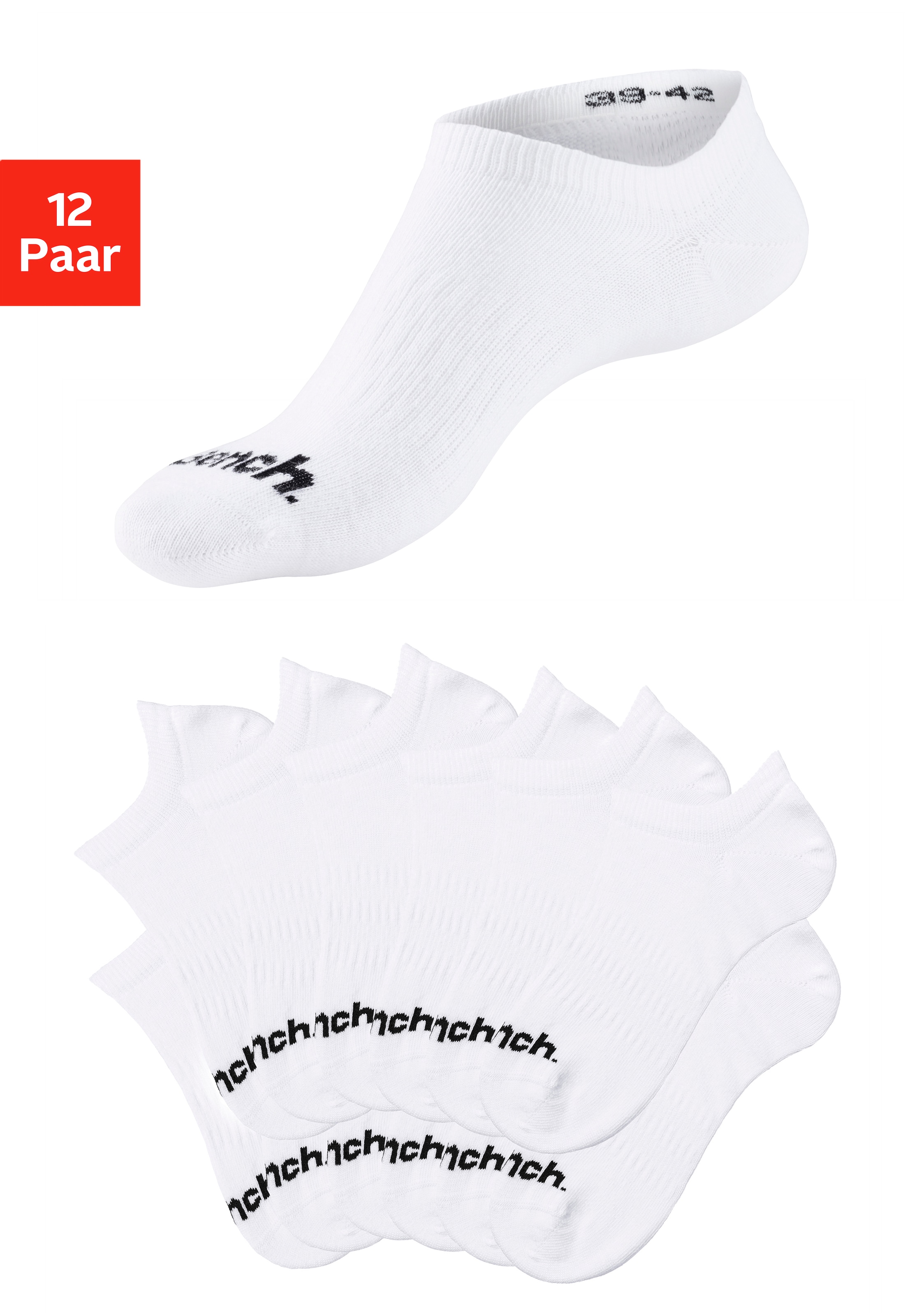 Image of Bench. Sportsocken "Damen Herren Sneaker Socken, Laufsocken verschwinden im Schuh" Packung, 12 Stk. tlg. in der Grosspackung mit Arch Support