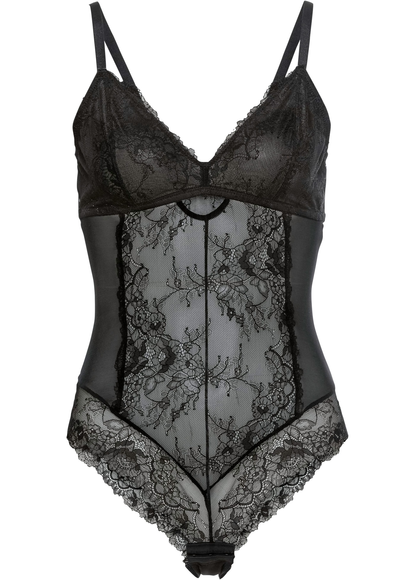 bonprix Body bügelloses Design, mit Spitze